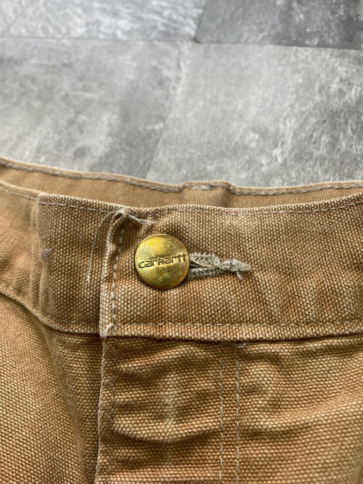 Carhartt Vintage Carhartt Double Knee Faded Tan Dirty Carpenter Pants Size US 34 / EU 50 - 9 Thumbnail