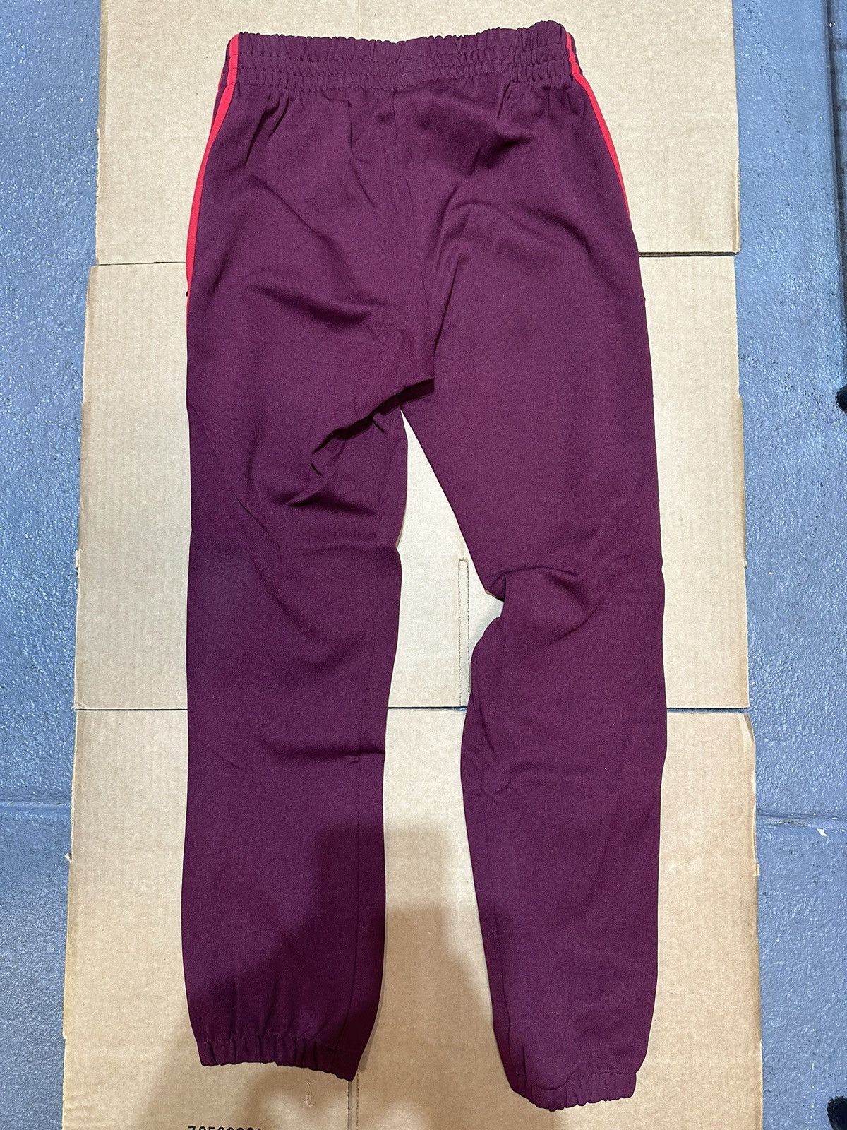 Adidas Adidas Yeezy Calabasas Maroon Burgundy Track Pants Size US 27 - 2 Thumbnail