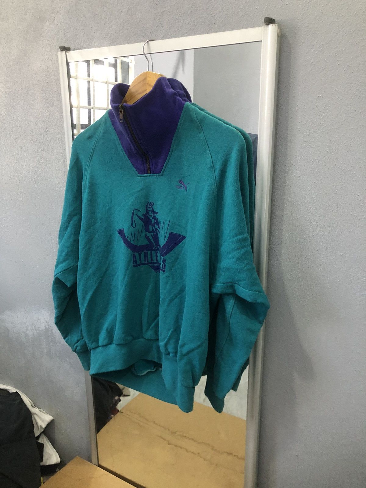 Puma × USA Olympics × Vintage 80's Puma Athletic Sweatshirt Size US M / EU 48-50 / 2 - 2 Thumbnail