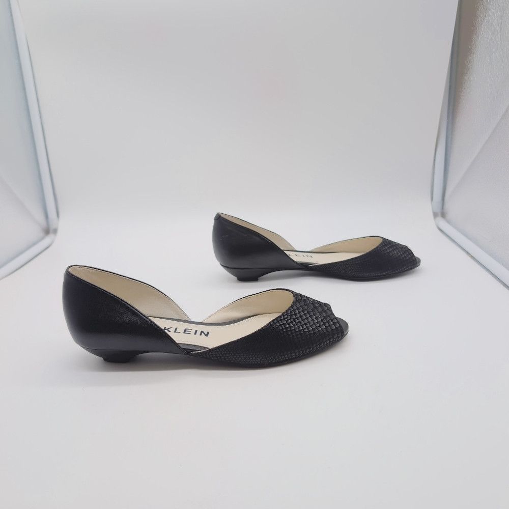 Anne Klein Anne Klein Sz 7 Black Leather Low Heels Fanetta Size US 7 / IT 37 - 6 Thumbnail