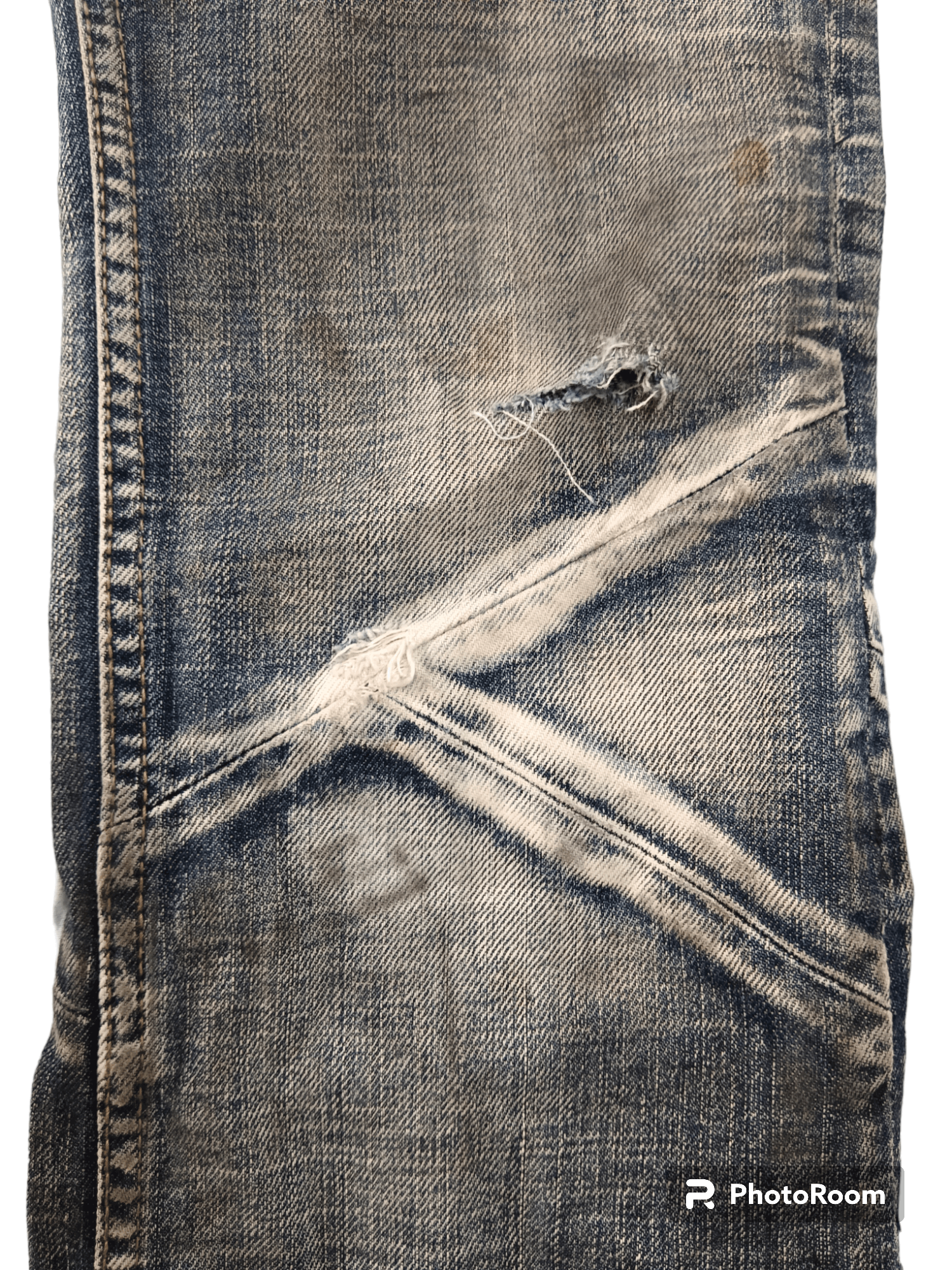 HIDEAWAYS Edge X Rupert Distressed Flare Jeans Size US 28 / EU 44 - 6 Thumbnail