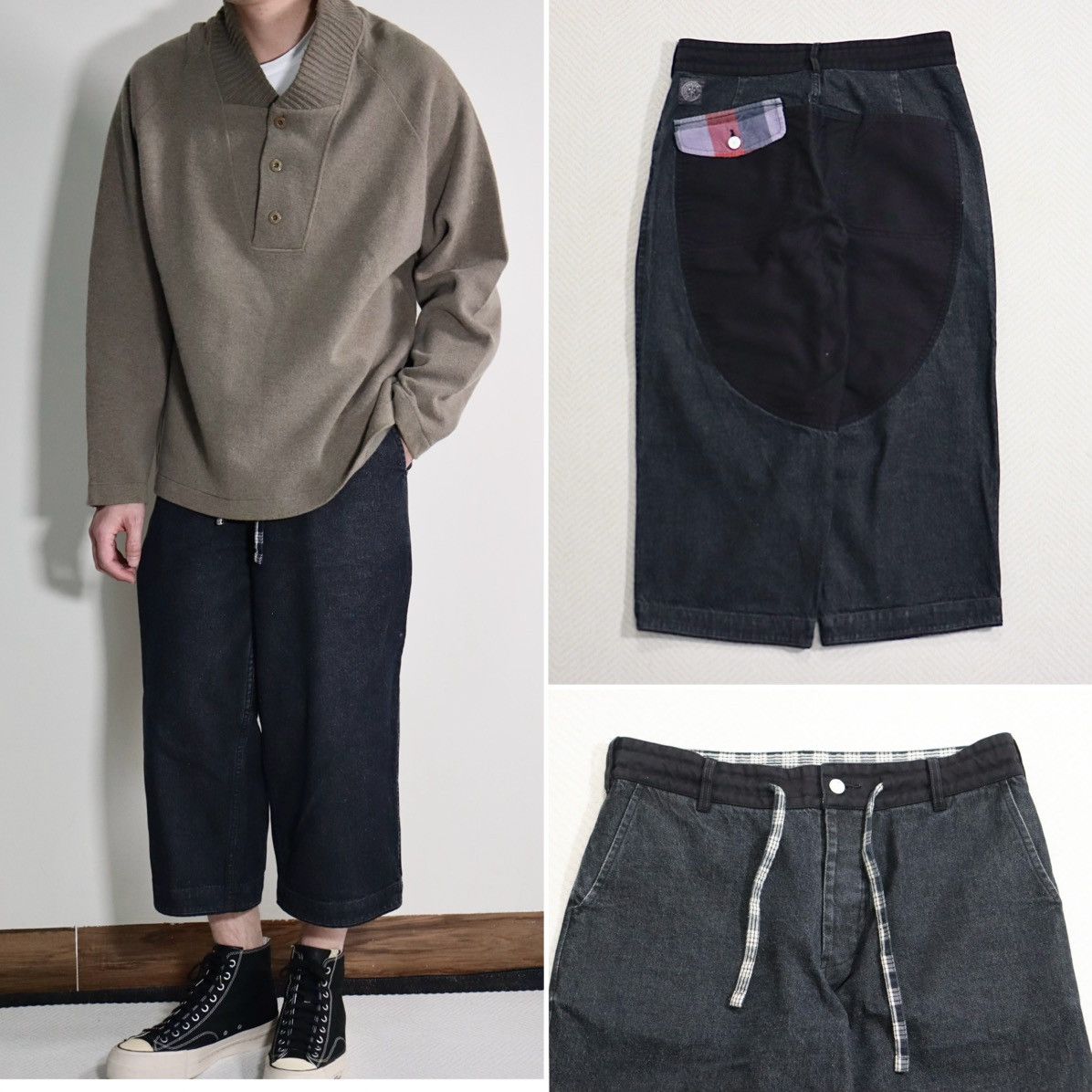 Porter Classic Porter Classic Kendo Denim Wide Pants Size US 32 / EU 48 - 1 Thumbnail