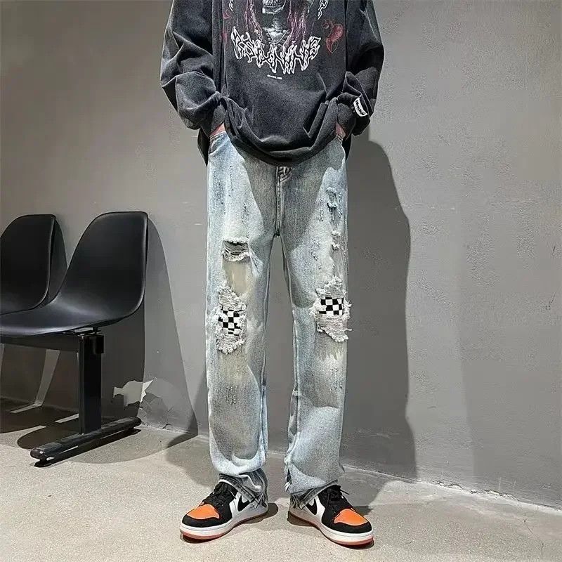 Japanese Brand × Jean Men Ripped Cowboy Jeans Pants Size US 31 - 1 Thumbnail