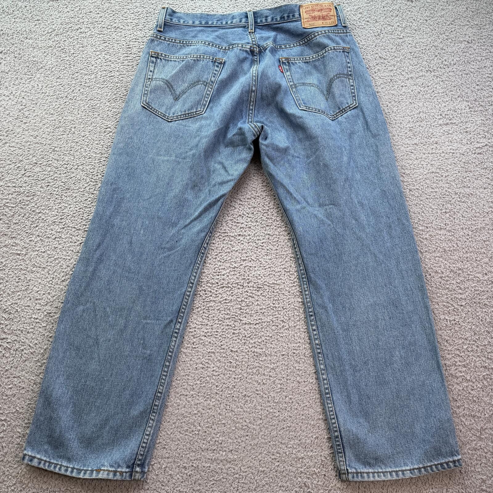 Levi's Vintage Levis 505 Regular Fit Jeans Mens 36x29 Light Y2K Size US 36 / EU 52 - 2 Thumbnail