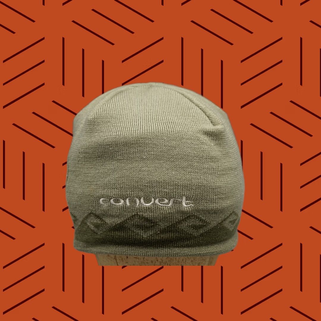 Olive VINTAGE Columbia Convert Beanie Hat Unisex One Size Olive Green Knit Ski Snowboard Size ONE SIZE - 1 Thumbnail
