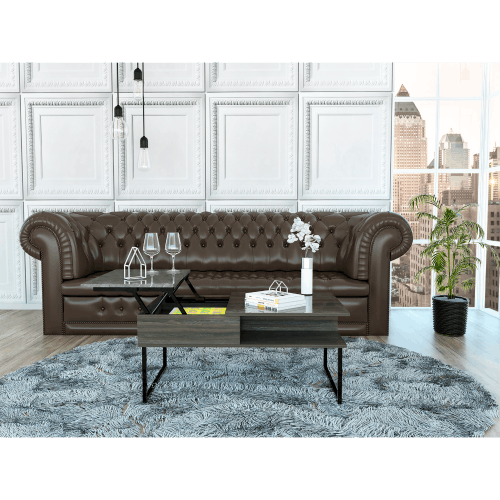 Designer × Homemade Atlanta Lift Top Coffee Table, One Shelf, Carbon Espresso / Size US L / EU 52-54 / 3 - 8 Thumbnail