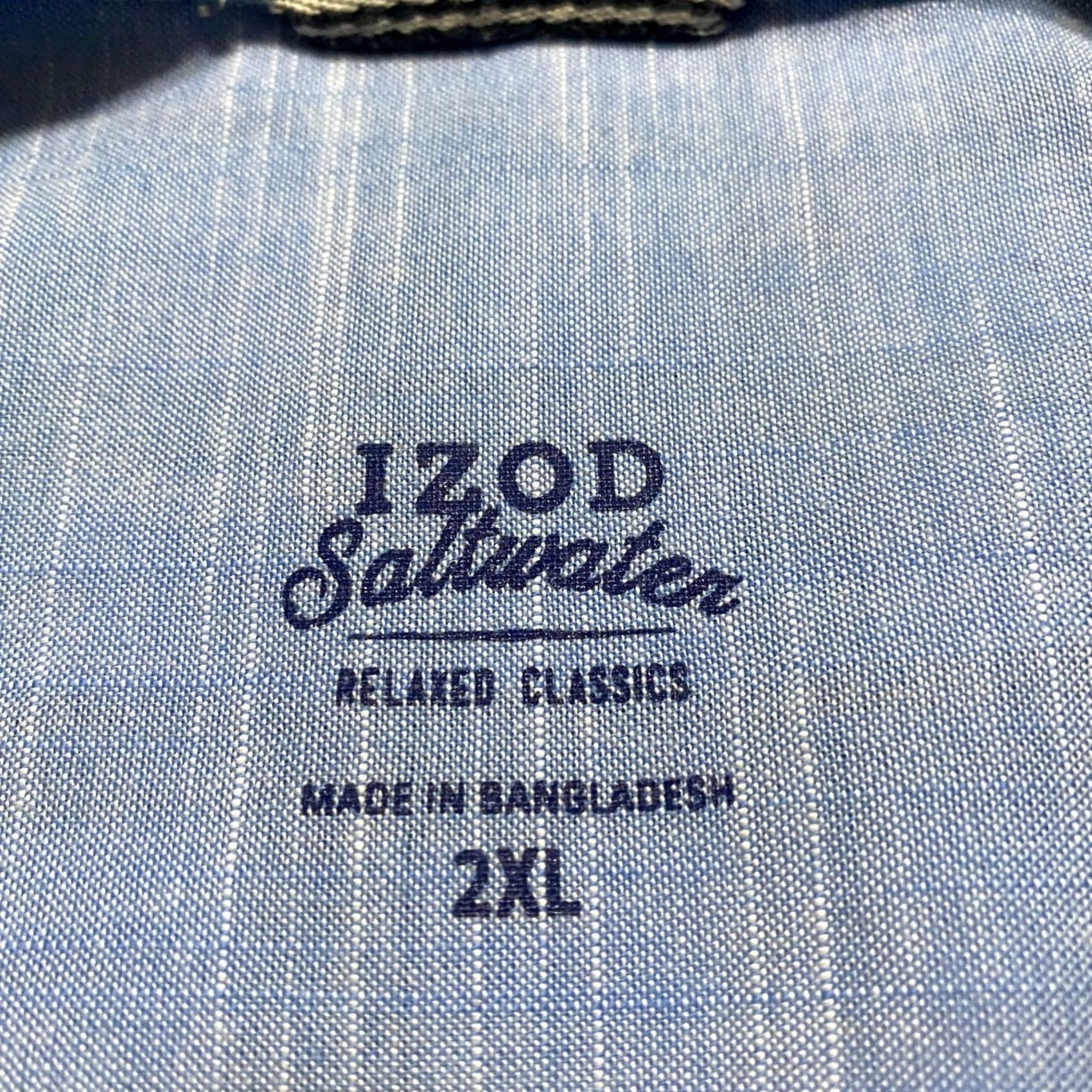 Izod IZOD Saltwater Button-Down Shirt Mens 2XL Multicolor Plaid Cotton Short Sleeve Button-Up Collar-Down Casual Travel Size US XXL / EU 58 / 5 - 3 Thumbnail