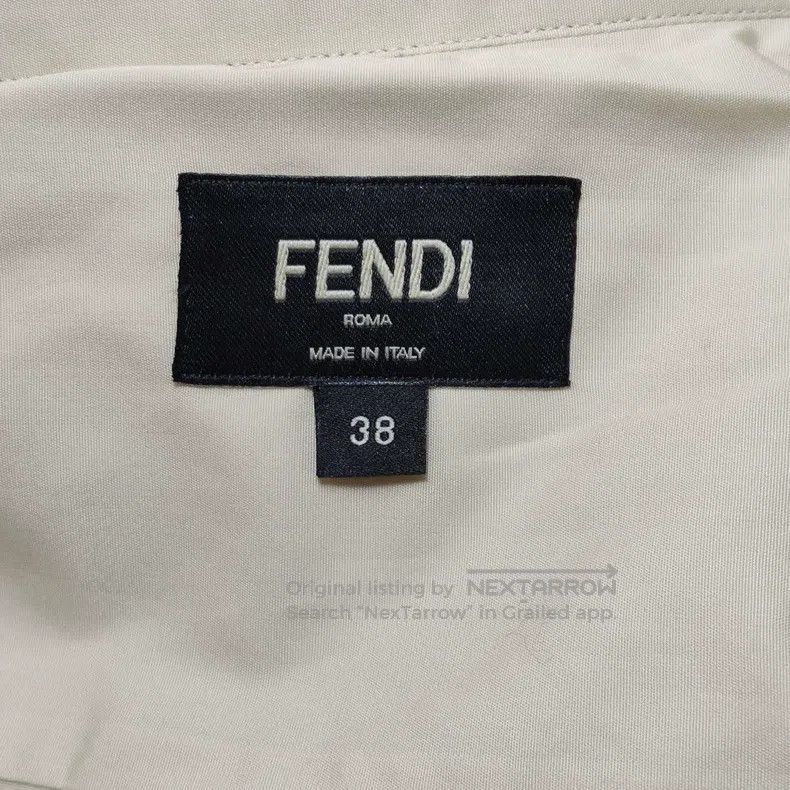 Fendi Fendi size 38 Cotton Solid Color Front Button Collar Long S Size US XXS / EU 40 - 6 Thumbnail
