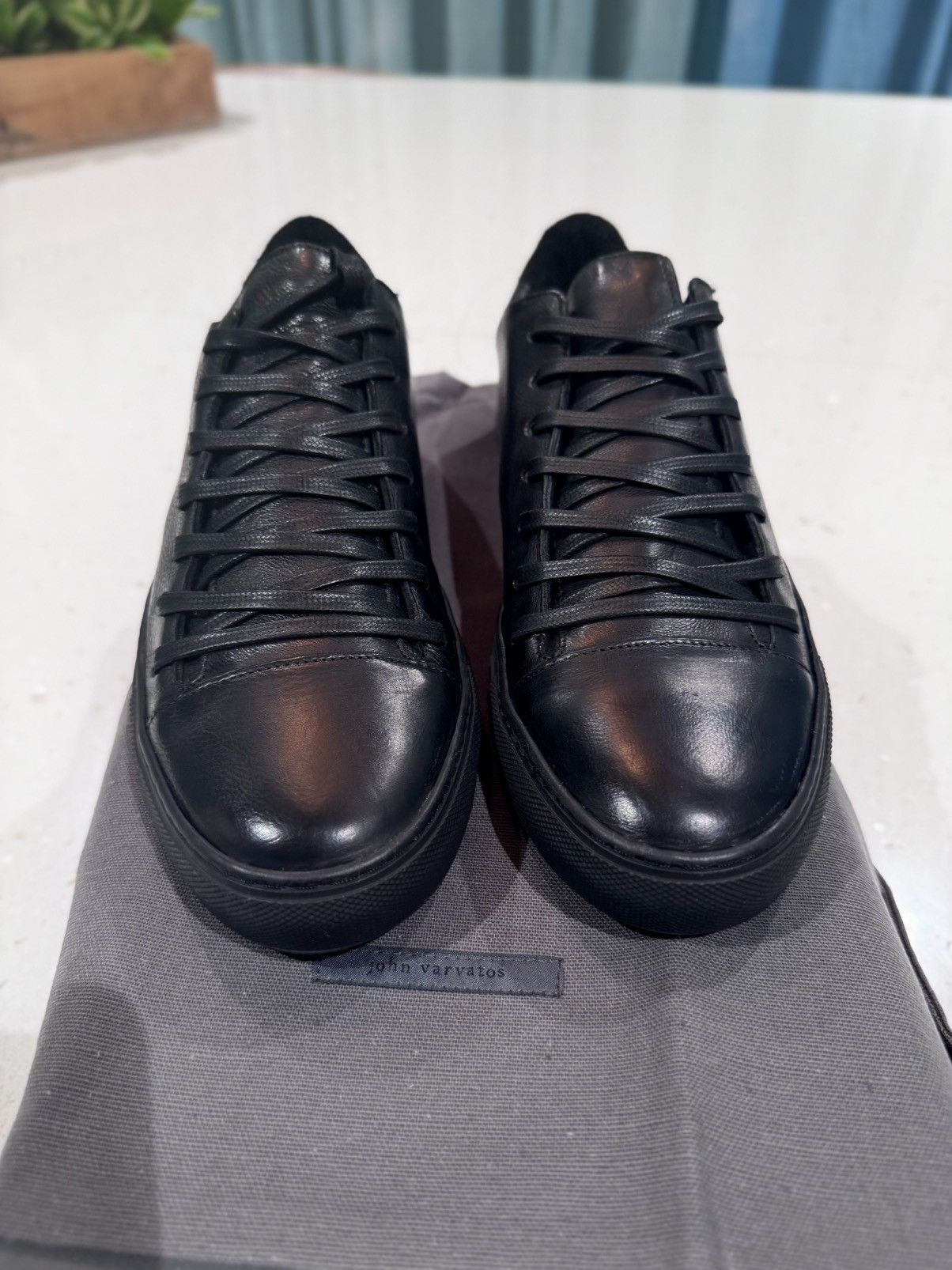 John Varvatos John Varvatos Reed Low Top Leather Sneaker Size US 7.5 / EU 40-41 - 4 Thumbnail