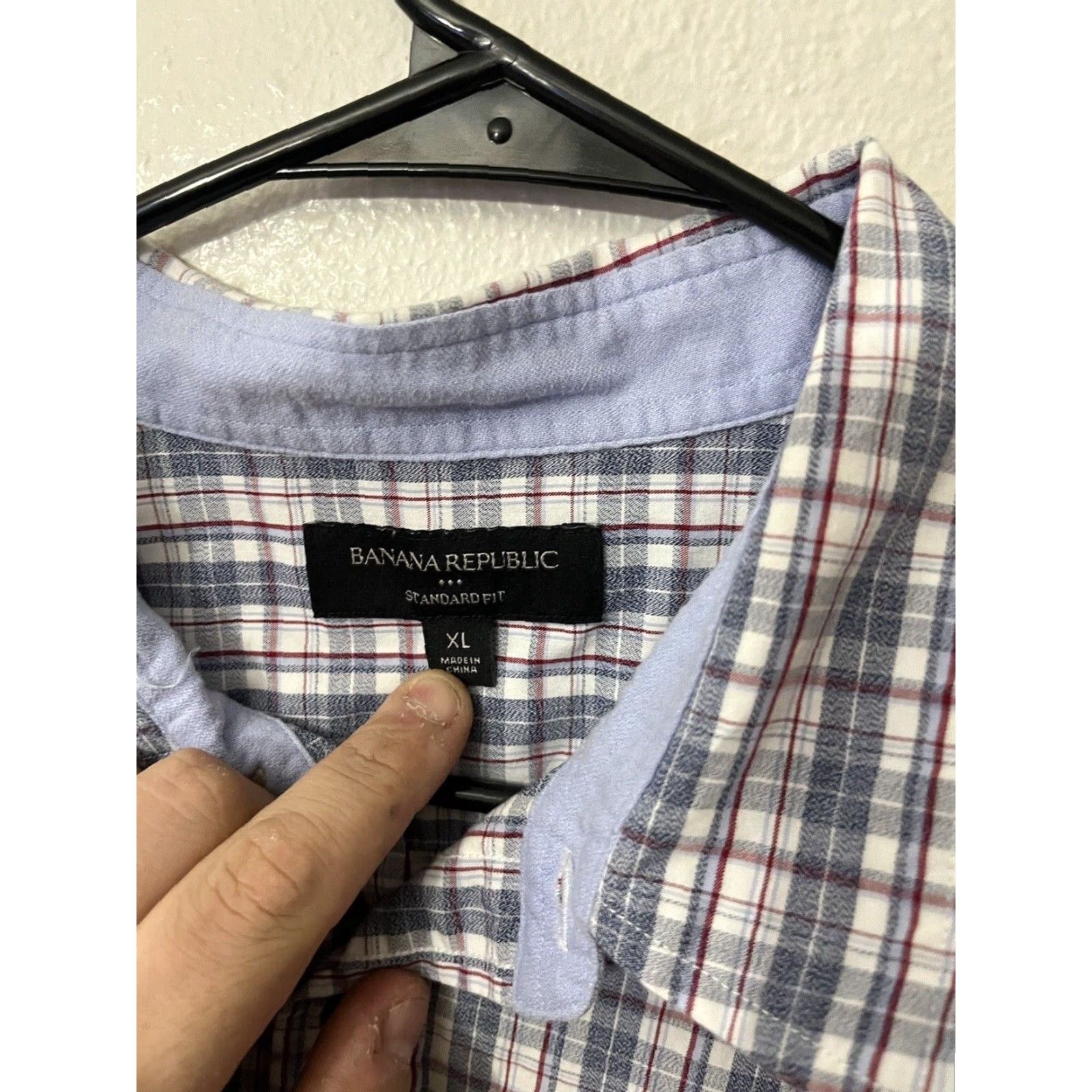 Banana Republic VINTAGE Banana Republic Men’s Dress Shirt XL Blue Plaid Check Long Sleeve Modern Business Casual Size US XL / EU 56 / 4 - 2 Thumbnail