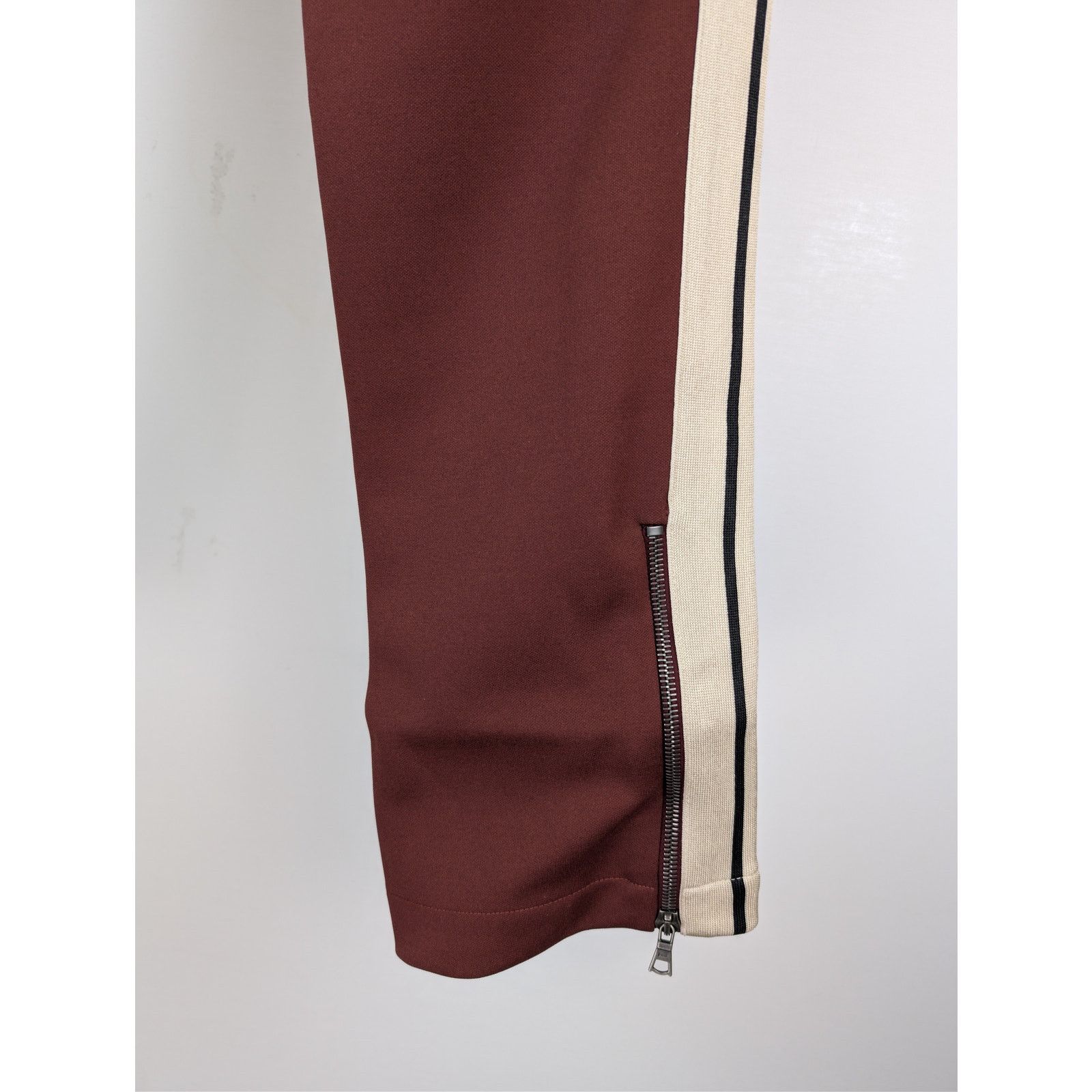 Palm Angels o1rshd1 Classic Logo Track Pants in Burgundy / Off White Size US 34 / EU 50 - 16 Thumbnail