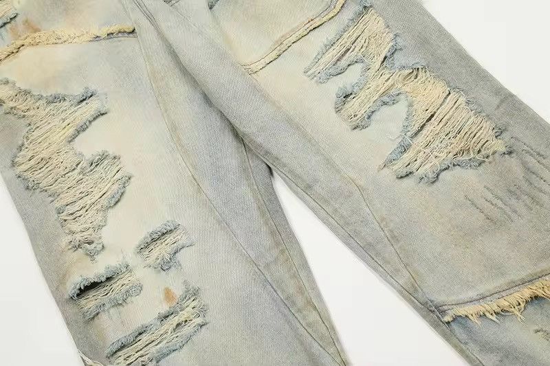 Jean × Vintage Streetwear Washed Hole Ripped Y2k Jeans Size US 34 / EU 50 - 7 Thumbnail