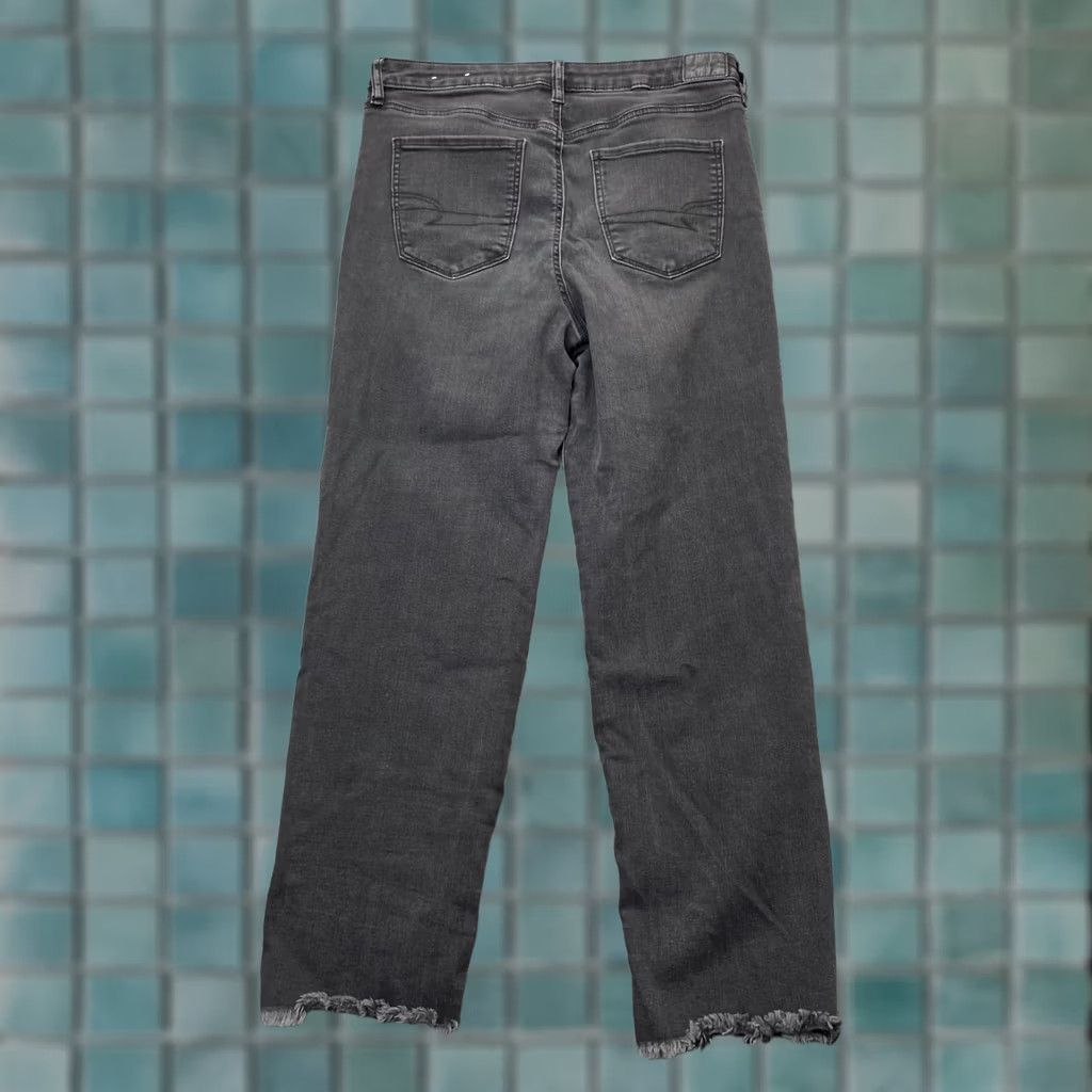 American Eagle Outfitters VINTAGE American Eagle Outfitters Jeans Womens 14 Tall Black Denim Straight Leg Dark Denim Jeans Size 24" / US 00 / IT 34 - 1 Thumbnail