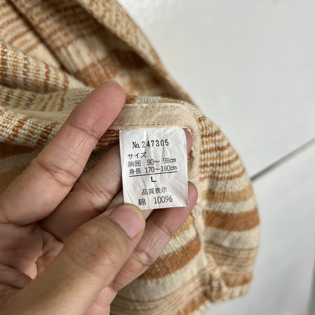 Japanese Brand 🔥 80s VINTAGE MILAGOSTA INDIA INDIGO STRIPE JACKET Size US L / EU 52-54 / 3 - 15 Thumbnail
