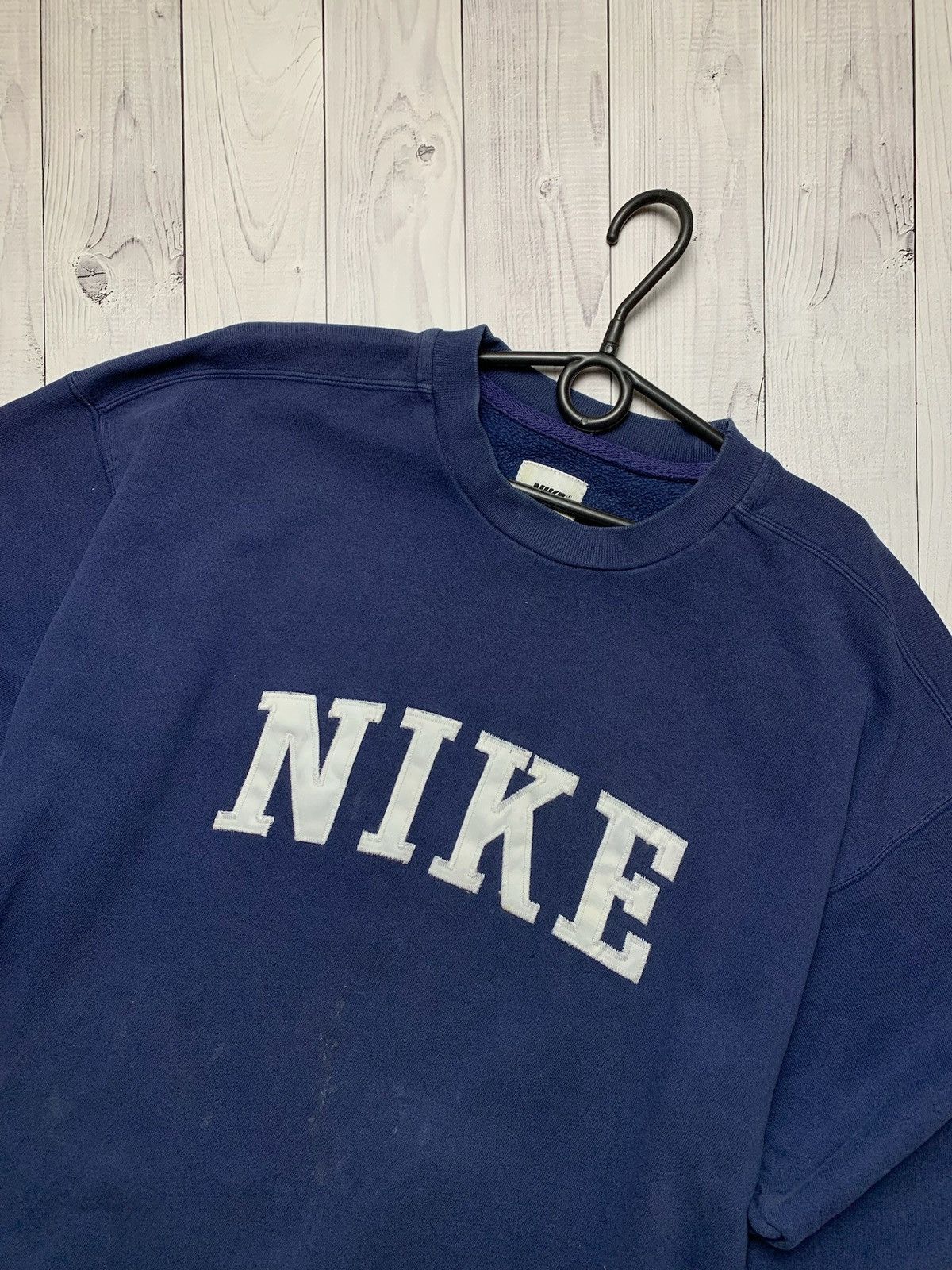 Nike × Vintage Vintage Nike sweatshirt logo distressed size L big logo Size US L / EU 52-54 / 3 - 2 Thumbnail