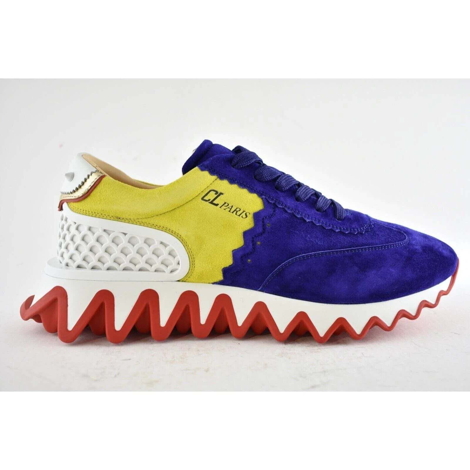 Christian Louboutin Christian Louboutin Blue Red Platform Low Top Sneaker 43 10 Size US 10 / EU 43 - 2 Thumbnail