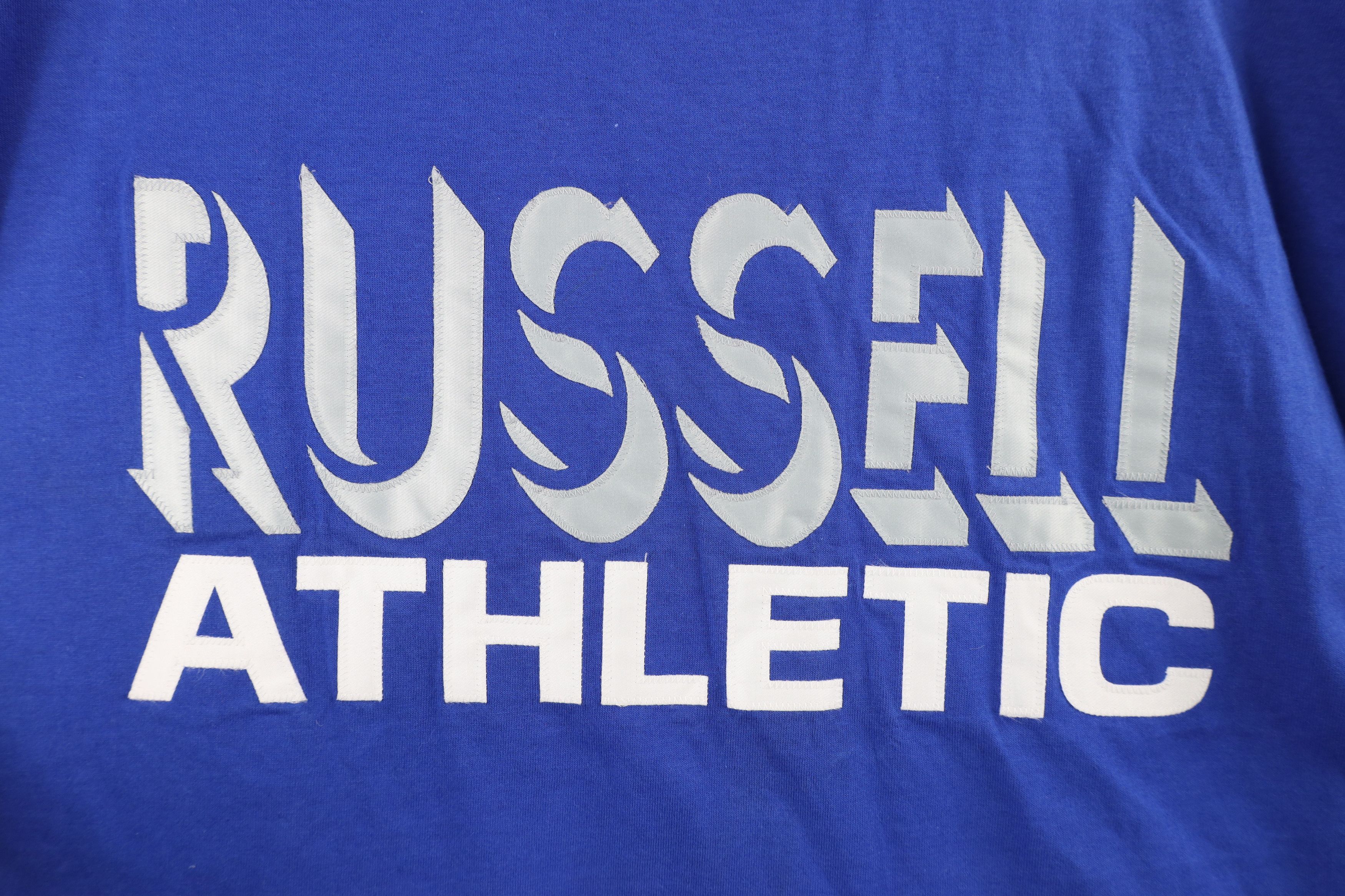 Russell Athletic × Vintage Vintage 90s Russell Athletic Shadow Short Sleeve T-Shirt USA Size US XL / EU 56 / 4 - 4 Thumbnail