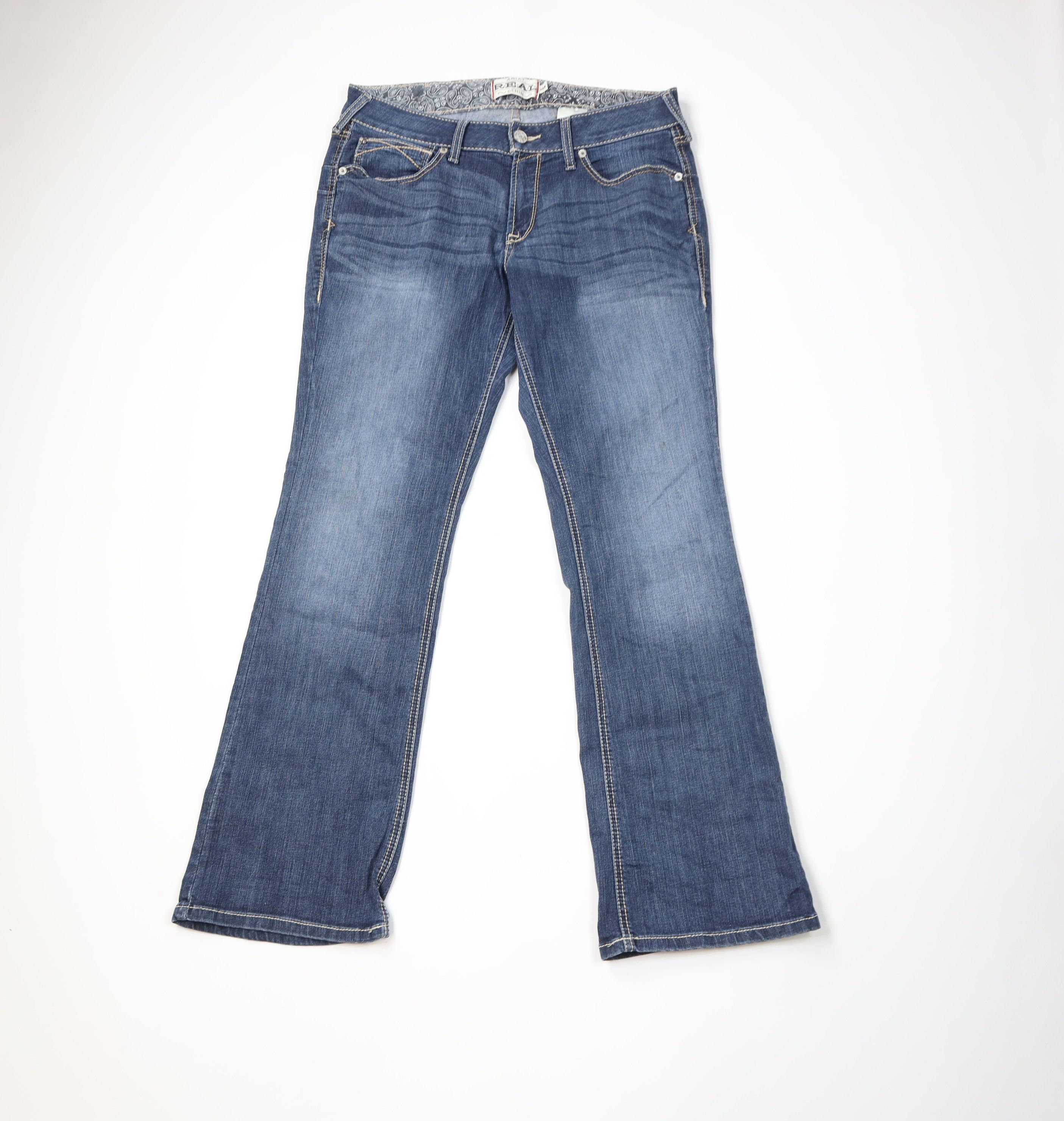 Ariat Ariat Real Thick Stitch Stretch Flared Wide Leg Denim Jeans Size 32" / US 10 / IT 46 - 1 Thumbnail