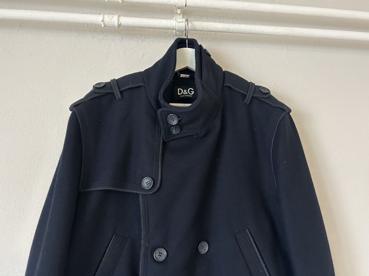 Dolce & Gabbana Navy Wool Military Coat, Size 54, Double-Breasted Size US L / EU 52-54 / 3 - 8 Thumbnail