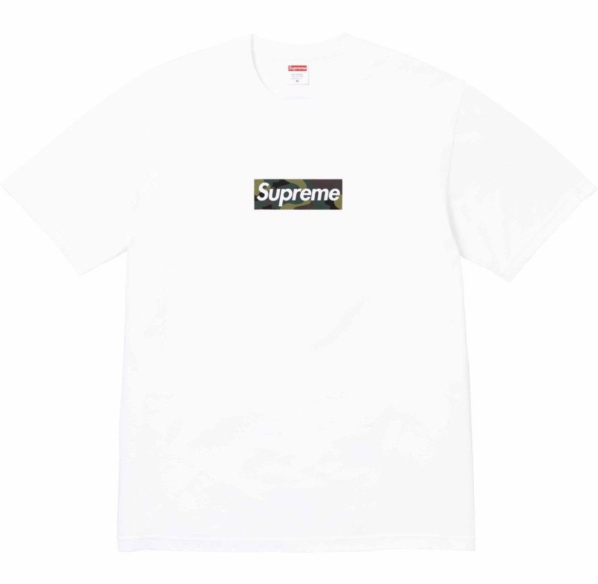 Supreme Camo Box Logo FW23 White XL T Shirt Skateboarding