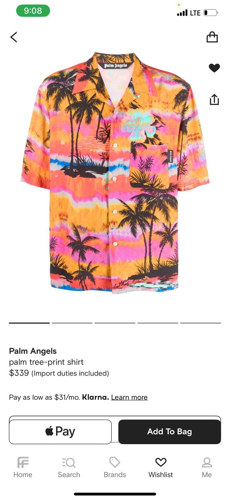 Palm Angels Palm tree-print shirt Size US M / EU 48-50 / 2 - 1 Thumbnail