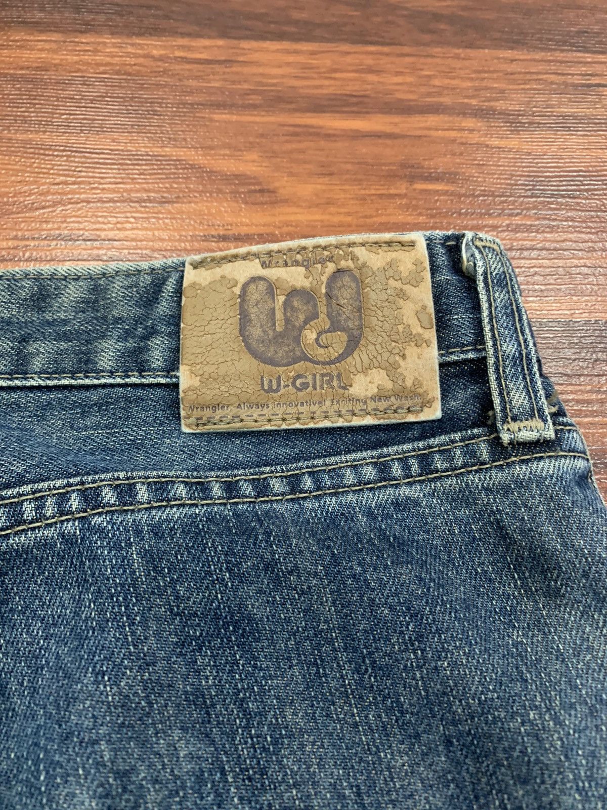Japanese Brand × Vintage Vintage W-Girl Star Patches Flared Jeans Size 27" / US 4 / IT 40 - 9 Thumbnail