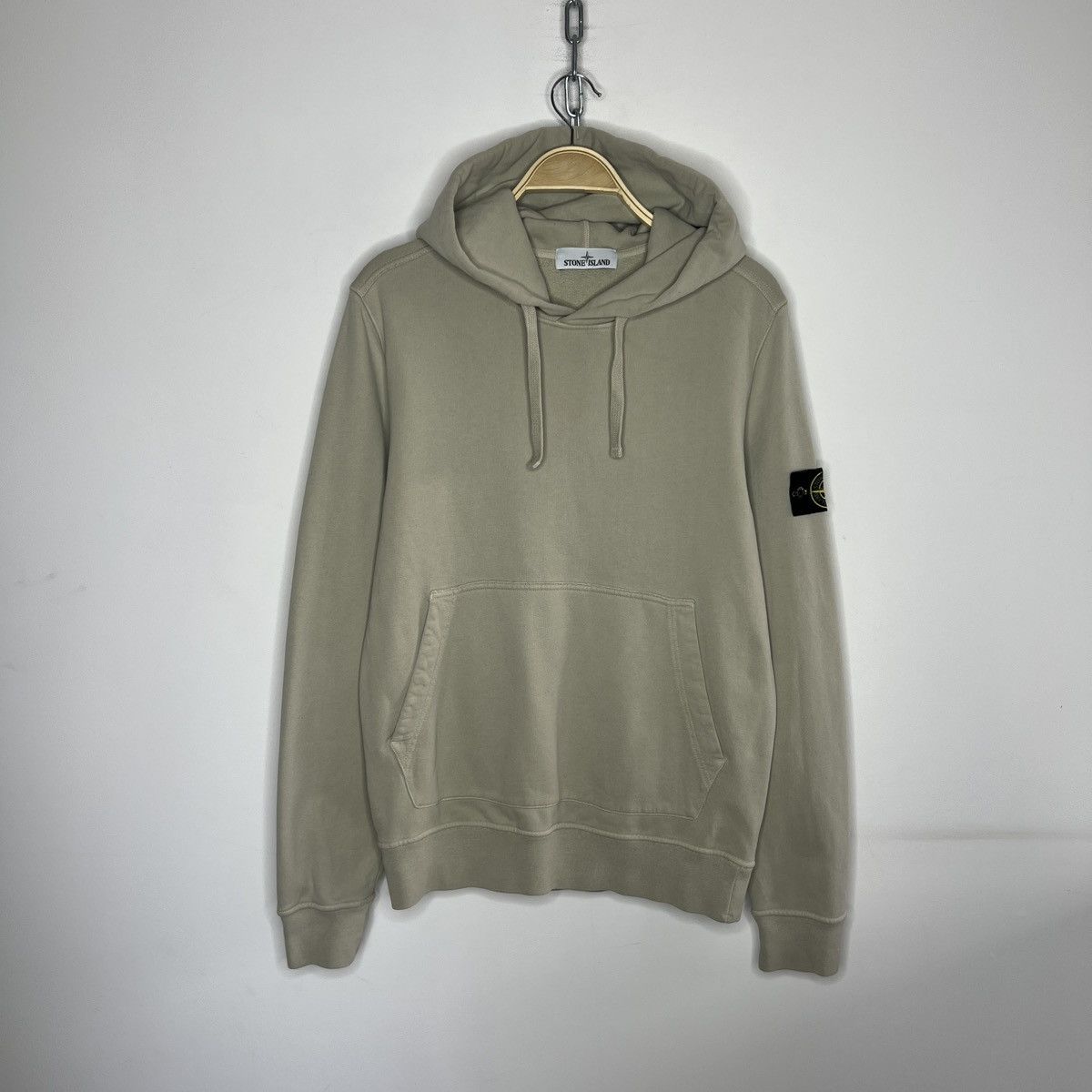 Stone Island Stone Island Hoodie Sweatshirt Hooded Beige Badge Logo Size US M / EU 48-50 / 2 - 1 Thumbnail