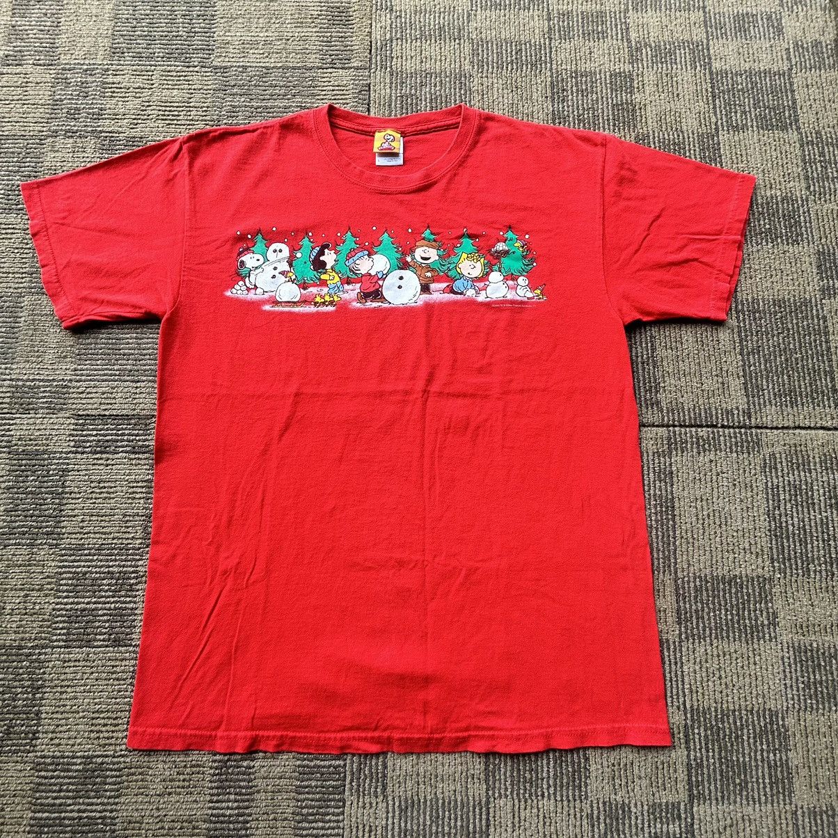 Vintage Vtg Y2K The Peanuts Charlie Brown Snow Graphic T-shirt Size US L / EU 52-54 / 3 - 1 Thumbnail