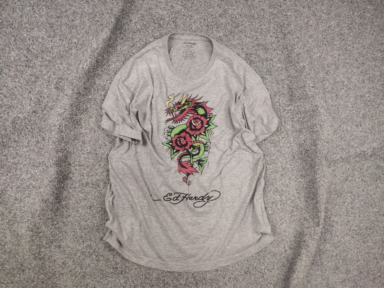 Ed Hardy Ed Hardy Vintage Y2K Style Dragon Japan Tattoo T Shirt Tee Size US M / EU 48-50 / 2 - 1 Thumbnail