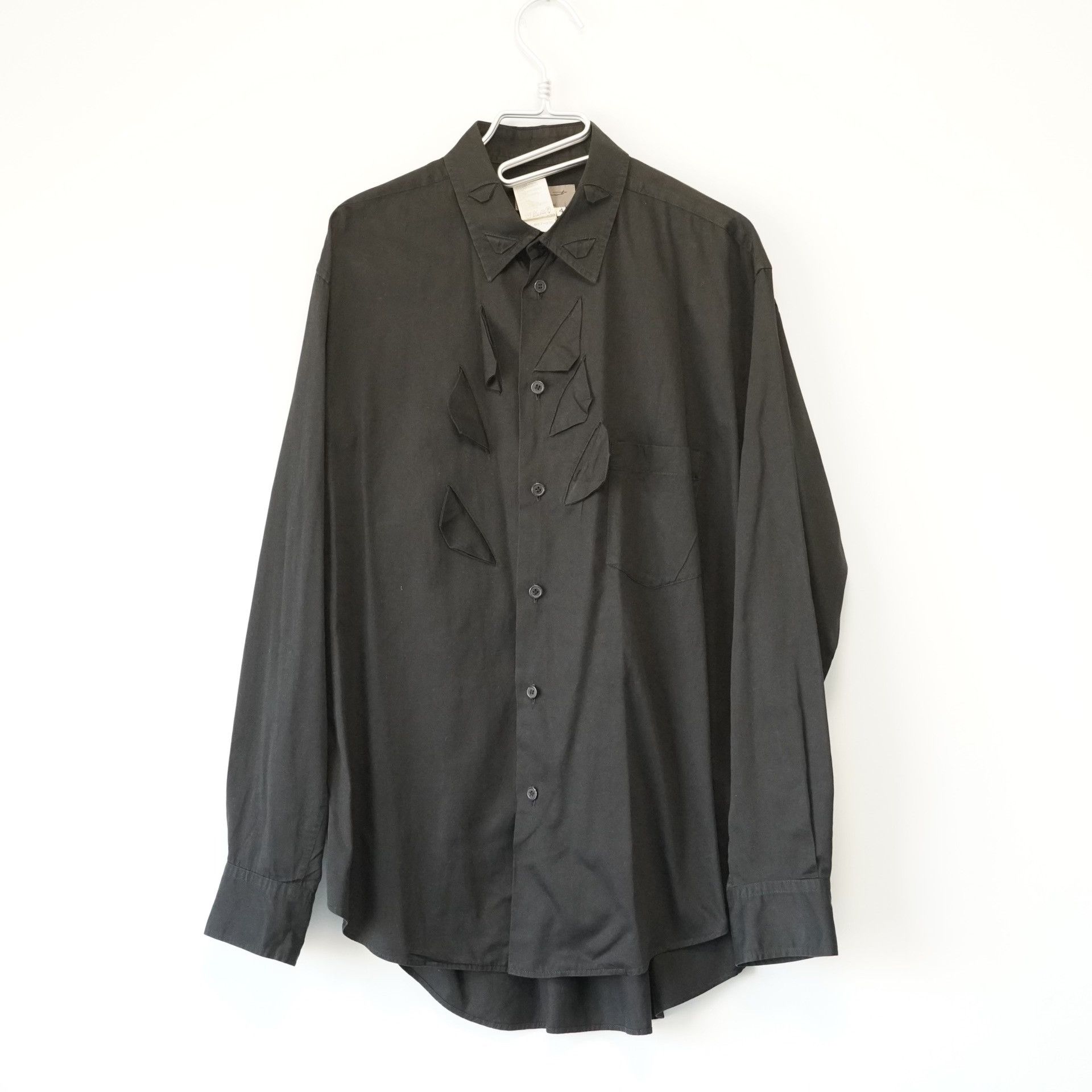 Yohji Yamamoto Yohji Yamamoto 12SS Asymmetric Collar Shirt Size US XL / EU 56 / 4 - 1 Thumbnail