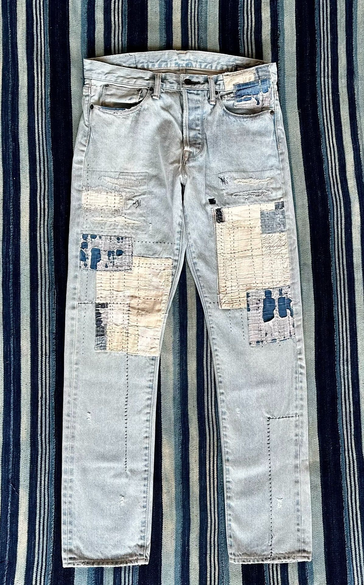 KURO handmade patchwork denim pants by kuro Size US 34 / EU 50 - 1 Thumbnail