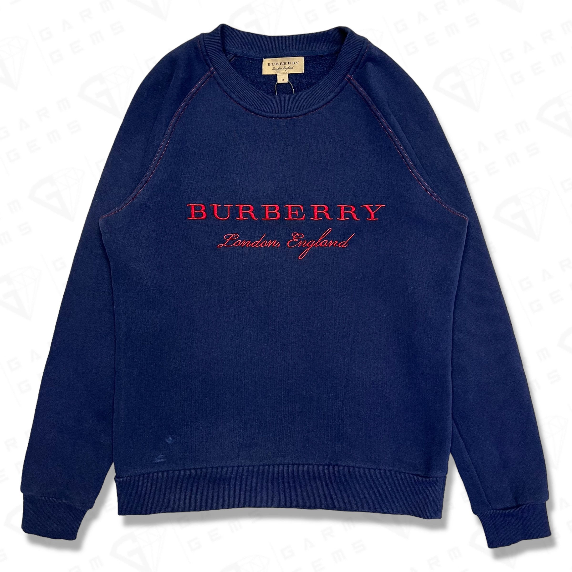 Burberry Burberry Embroidered Logo Sweatshirt Size US M / EU 48-50 / 2 - 1 Thumbnail