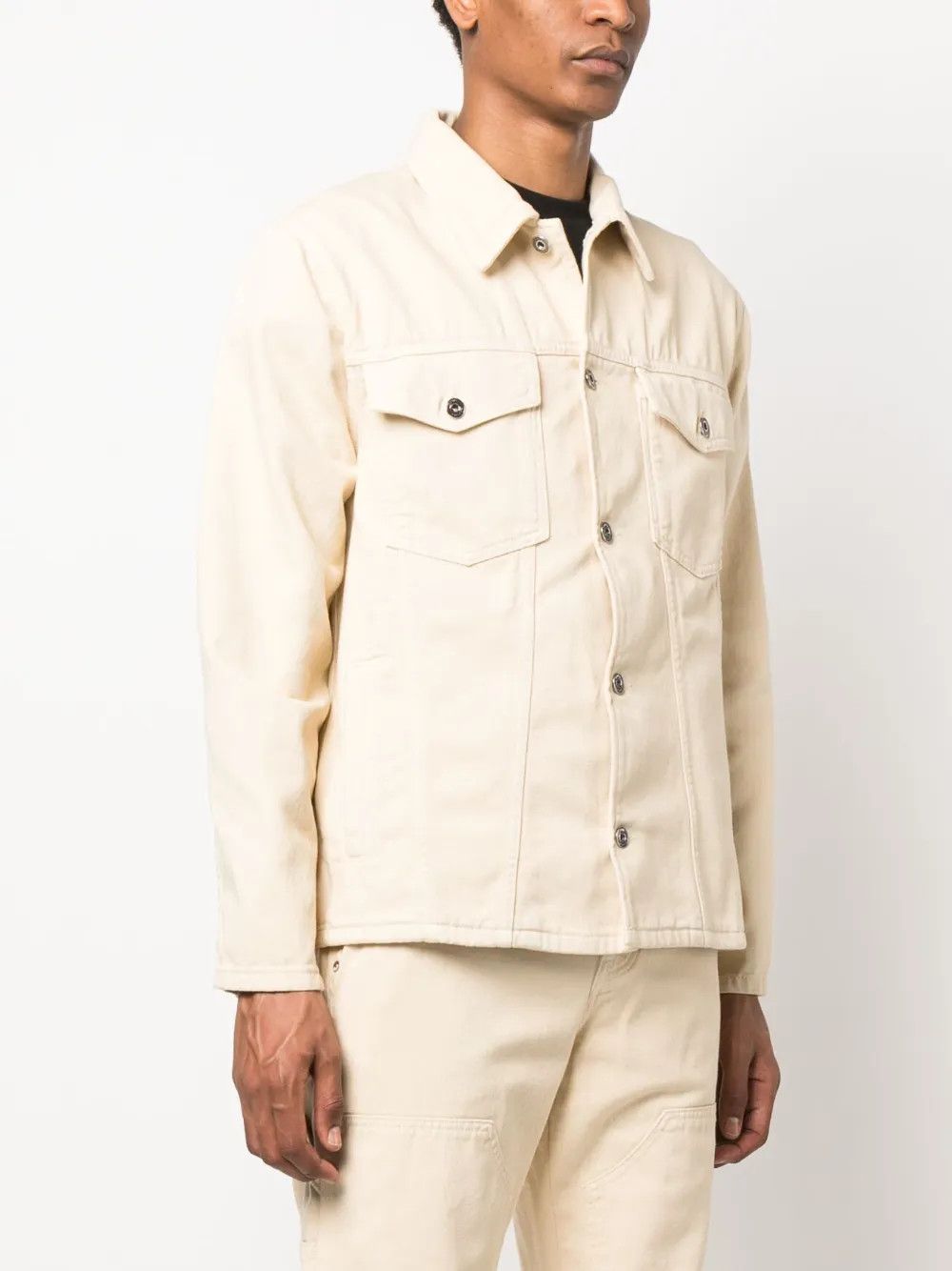 Off-White o1y0225 Denim Jacket in Beige Size US L / EU 52-54 / 3 - 3 Thumbnail