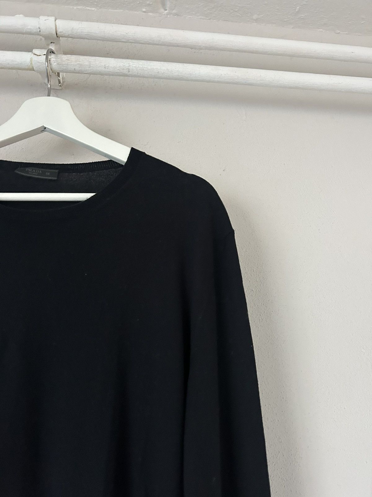 Prada Prada Black Cotton-Cashmere Sweater Size US XL / EU 56 / 4 - 6 Thumbnail