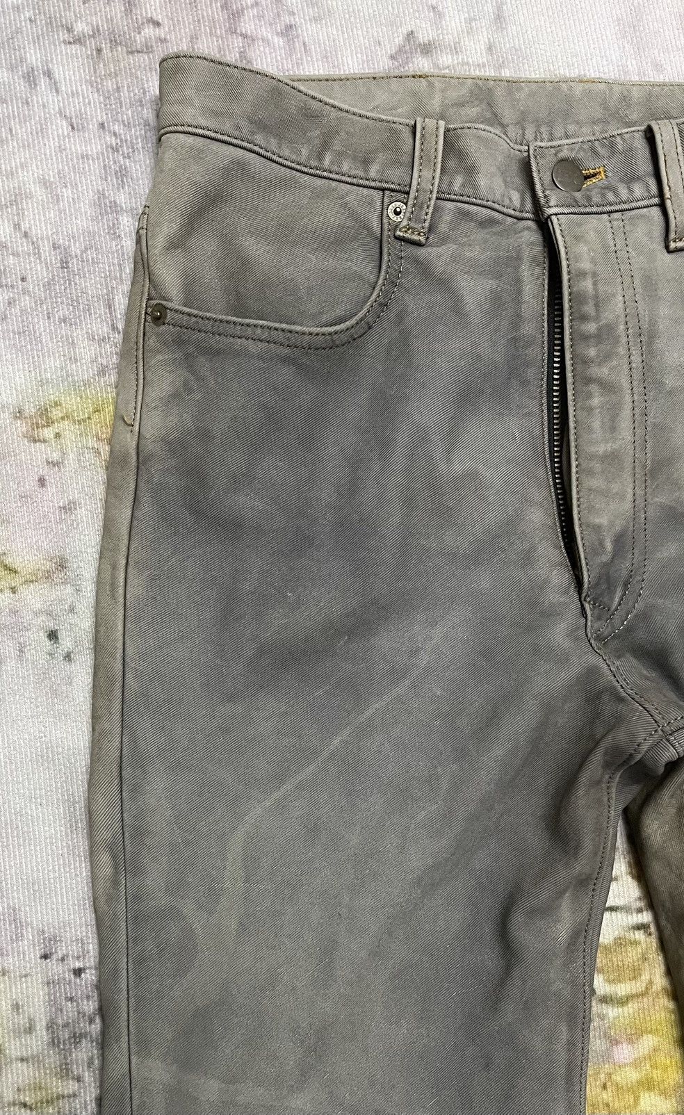 Japanese Brand × Leather Vintage Exalito Washable Leather Explore Jeans Rare Size US 31 - 5 Thumbnail