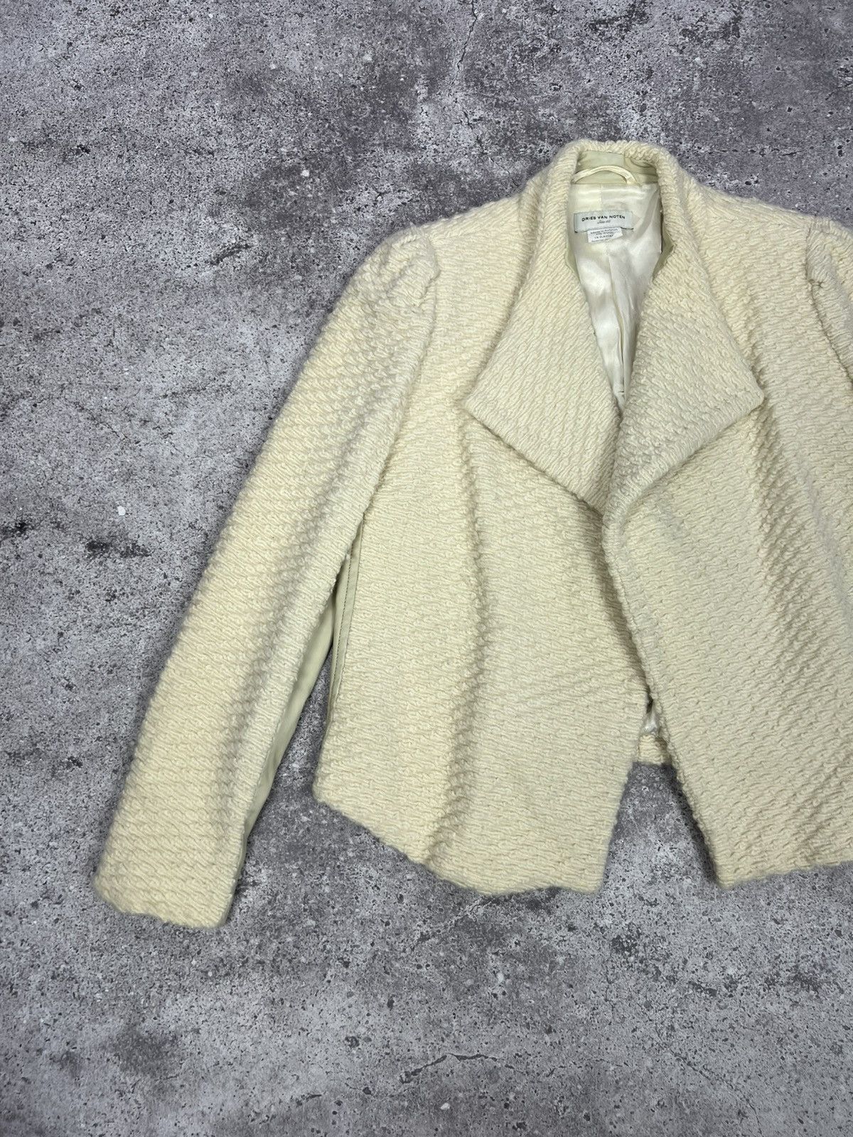 Dries Van Noten Dries Van Noten Wool Leather Blazer Jacket Size S / US 4 / IT 40 - 2 Thumbnail