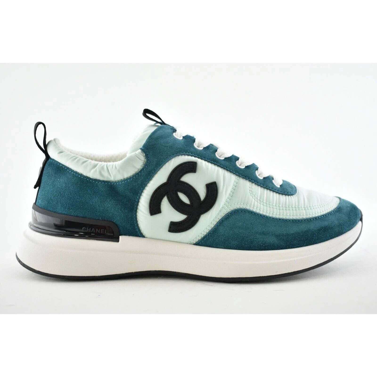 Chanel 21P Suede CC Lace Up Tie Flat Runner Trainer Sneaker 40 Size US 10 / IT 40 - 1 Thumbnail