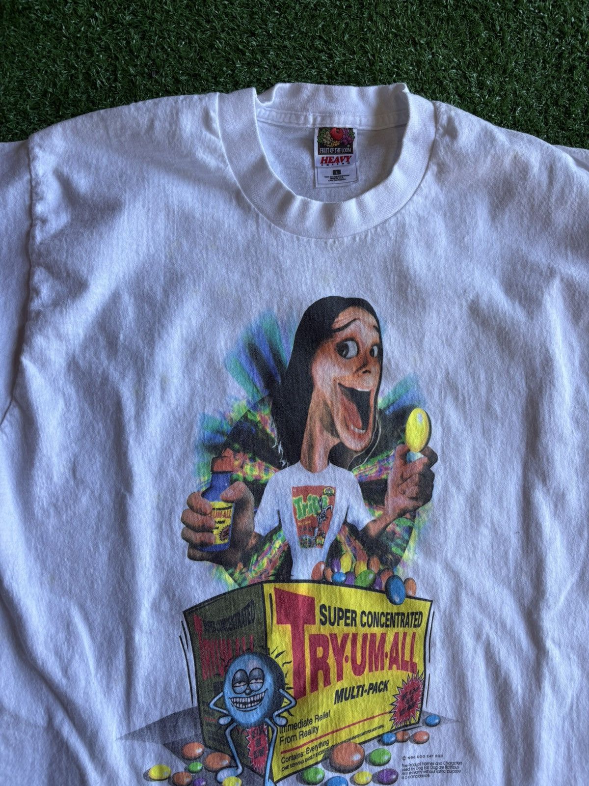 Vintage Vintage 1996 Dog Eats Dog Cereal Promo Stoner T-Shirt Size US L / EU 52-54 / 3 - 6 Thumbnail