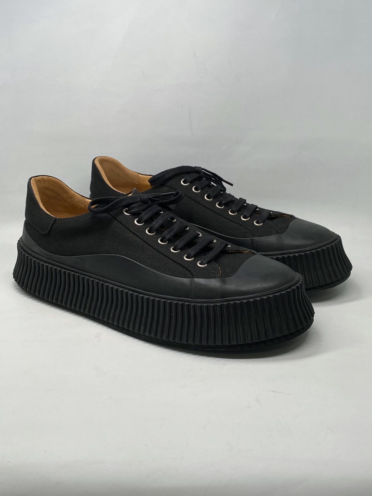 Jil Sander Jil Sander Canvas Low-Top Sneakers size 44/us size 11 Size US 11 / EU 44 - 1 Thumbnail