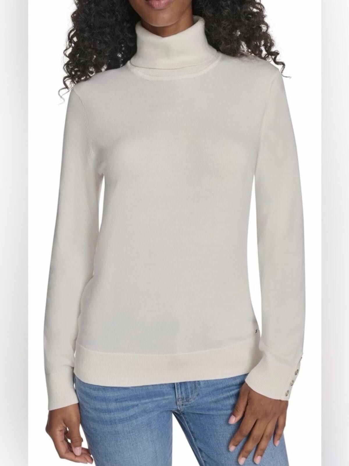 Tommy Hilfiger Tommy Hilfiger / Turtleneck Sweater / Ivory Size M / US 6-8 / IT 42-44 - 1 Thumbnail