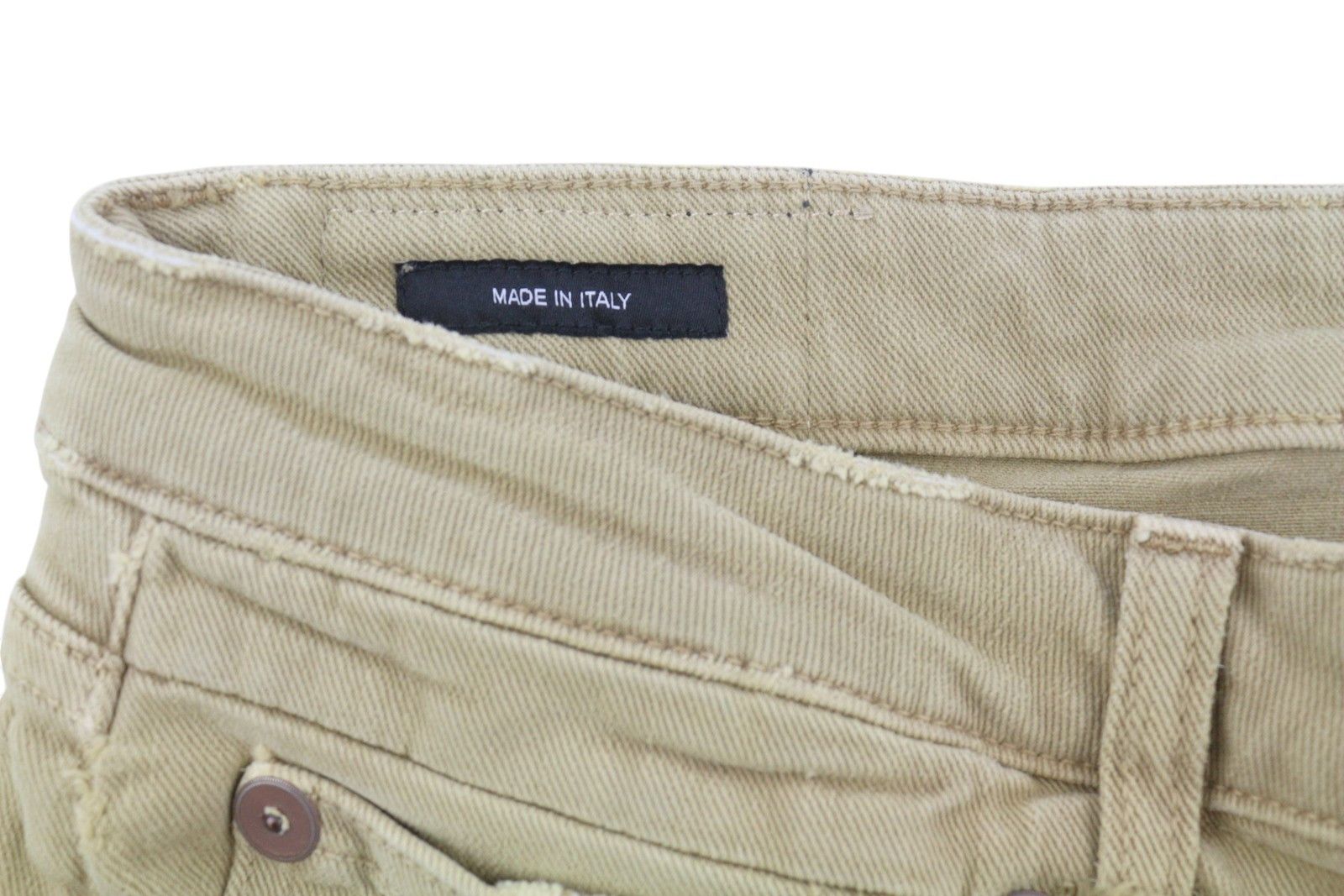 R13 BOY STRAIGHT 30 Khaki Stretch Faded Ankle Casual 86284 Size 30" / US 8 / IT 44 - 7 Thumbnail