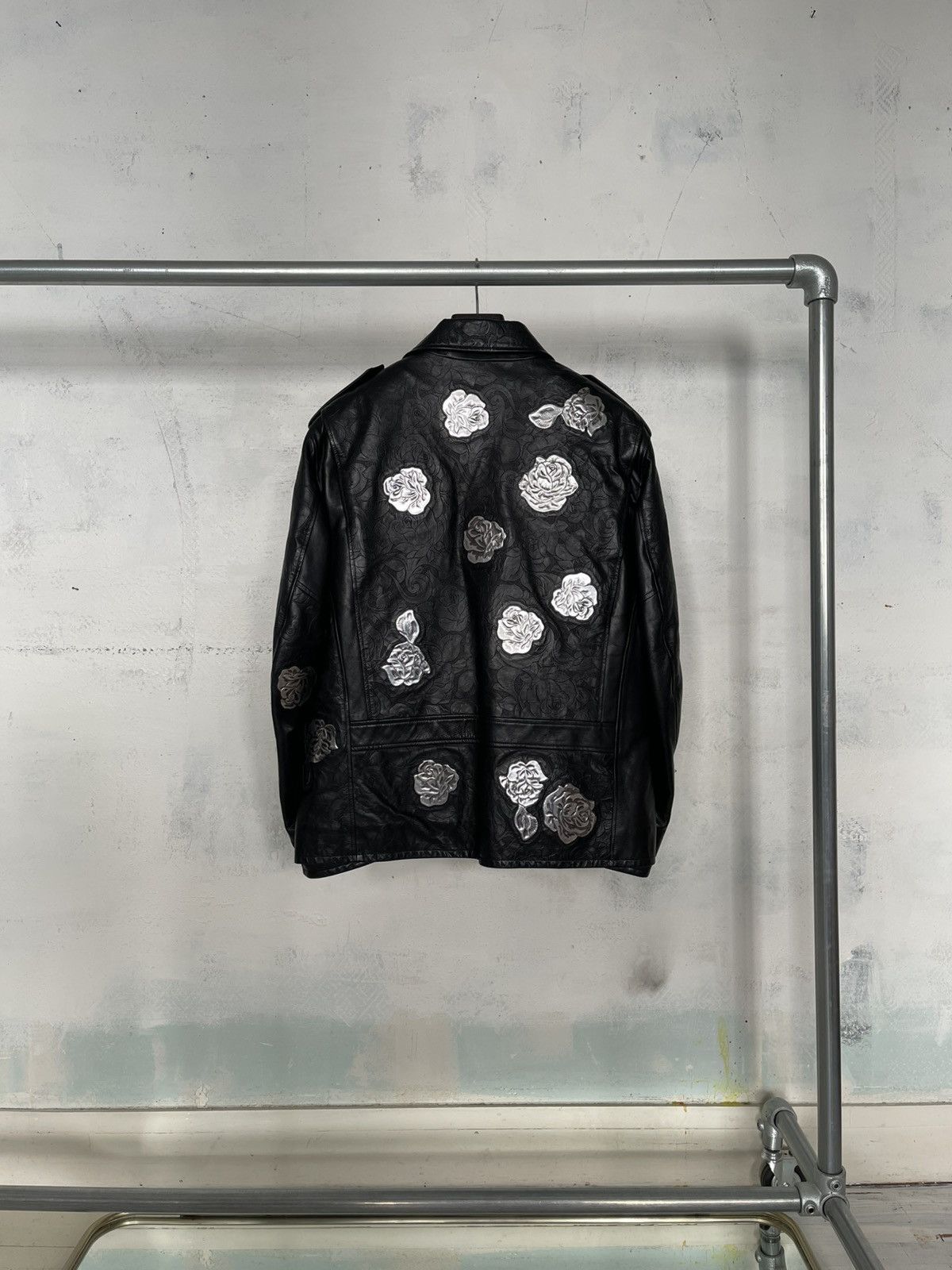 Calvin Klein 205W39NYC Calvin Klein 205w39nyc Metal Appliqué Police Leather Jacket Size US M / EU 48-50 / 2 - 4 Thumbnail