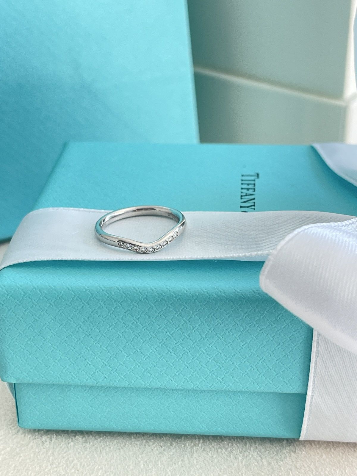 Tiffany & Co. Tiffany & Co. Elsa Peretti Ring Dia Platinum NEW $2,400 Size ONE SIZE - 18 Thumbnail