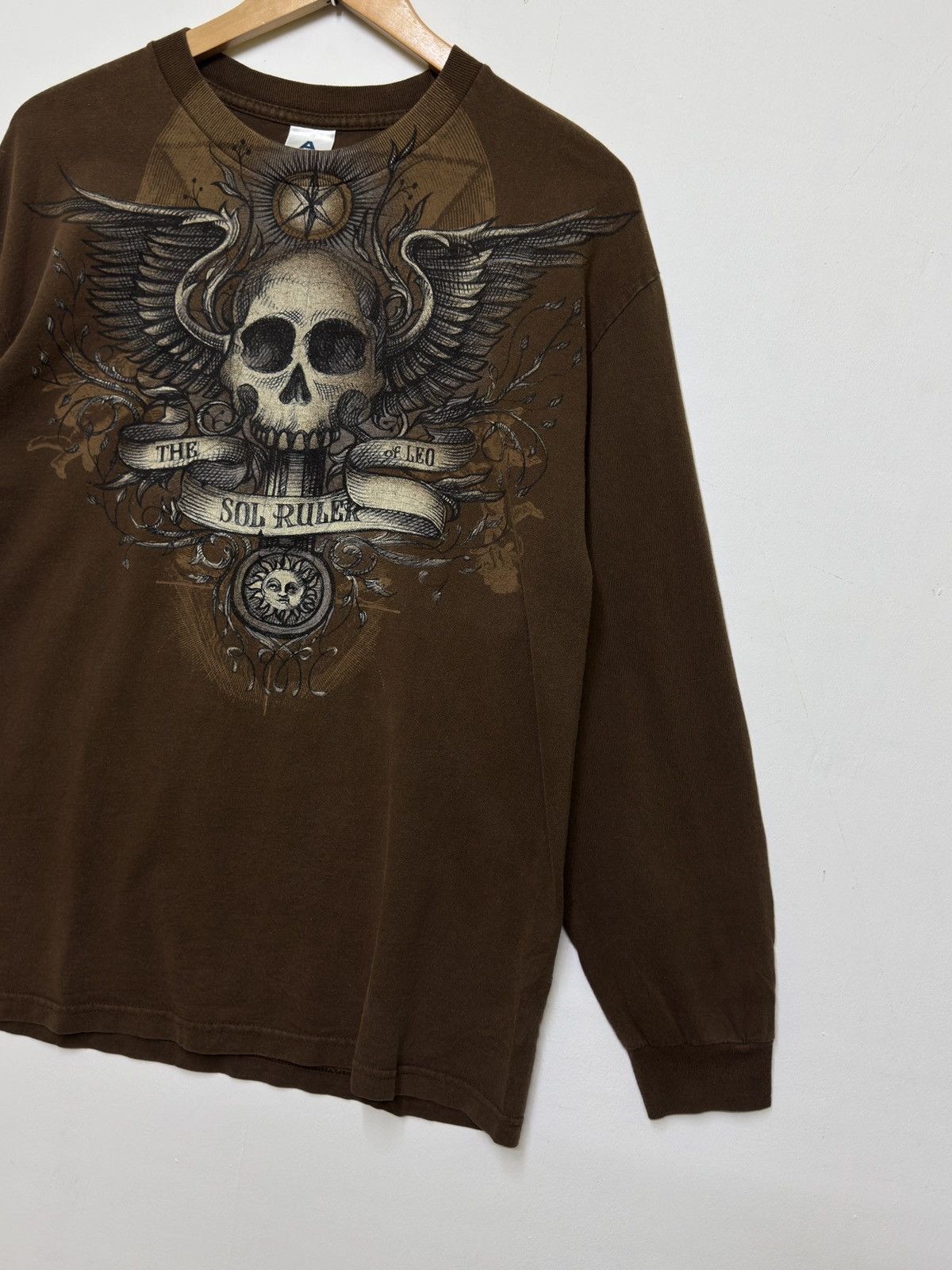 Affliction The Sol Ruler of Leo Winged Skull Long Sleeve Tee Size US M / EU 48-50 / 2 - 4 Thumbnail
