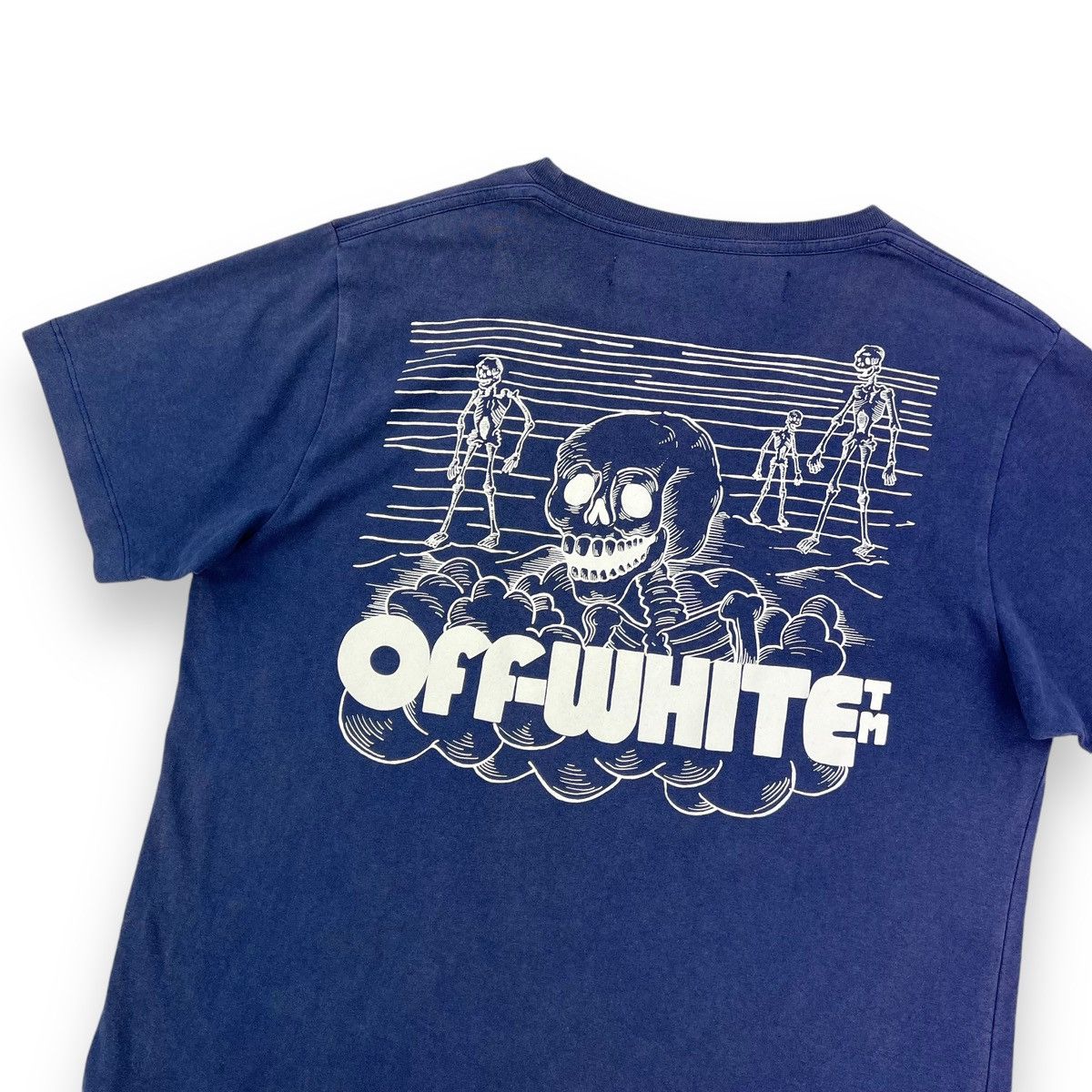 Off-White Off-White Skeletons T Shirt Blue Size US M / EU 48-50 / 2 - 1 Thumbnail