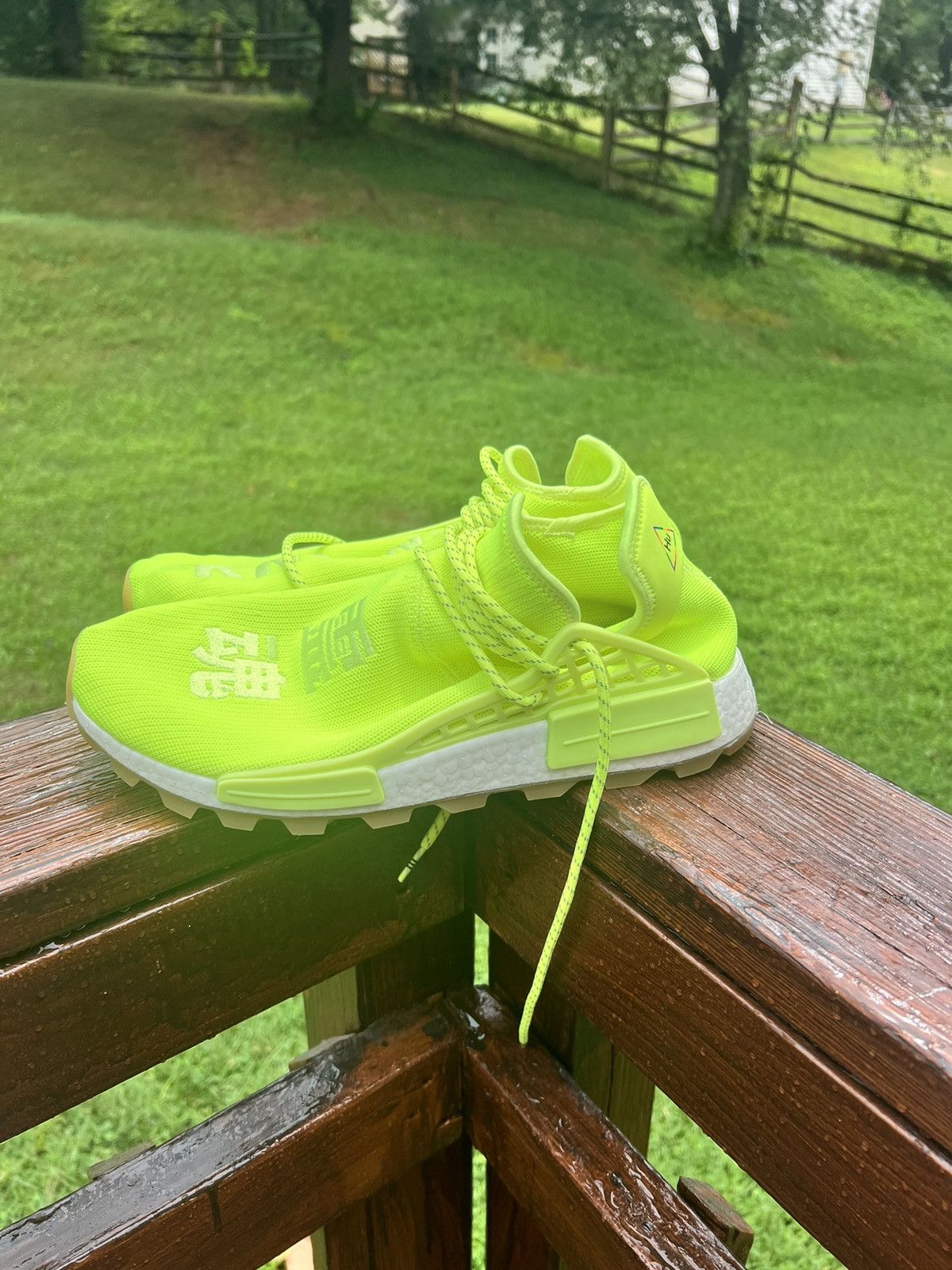 Adidas × Pharrell Adidas NMD Hu Trail Pharrell Now Is Her Time Solar Yellow Size US 12 / EU 45 - 4 Thumbnail