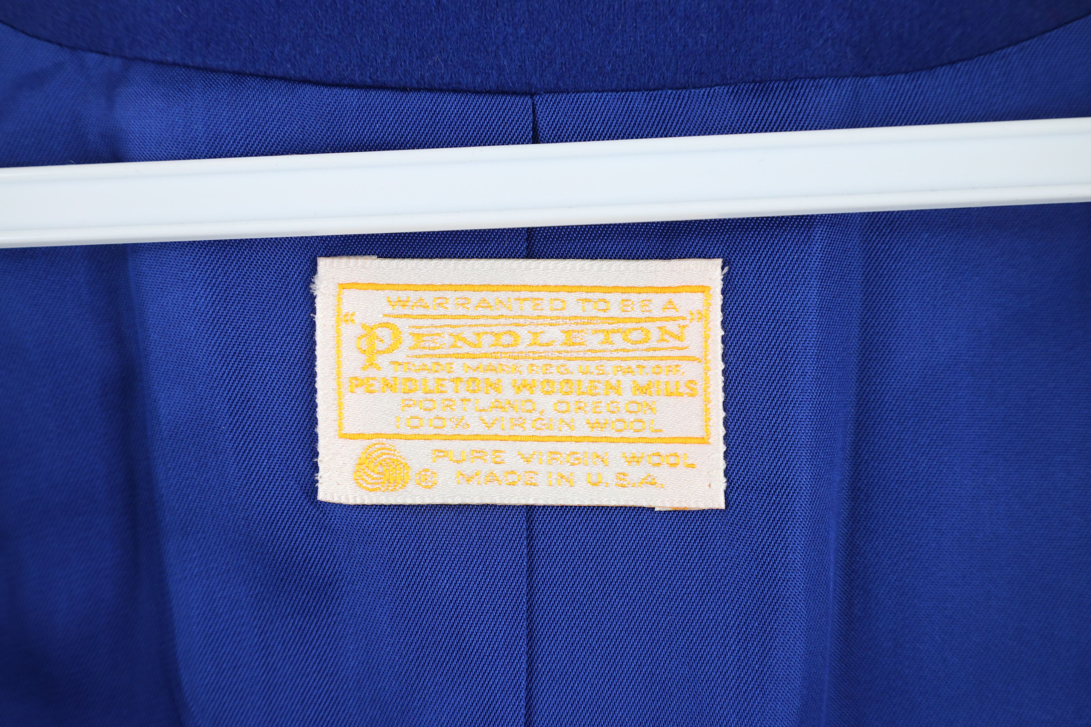 Pendleton × Vintage Vintage 90s Pendleton Suit Coat Blazer Jacket Blue USA Size XL / US 12-14 / IT 48-50 - 9 Thumbnail