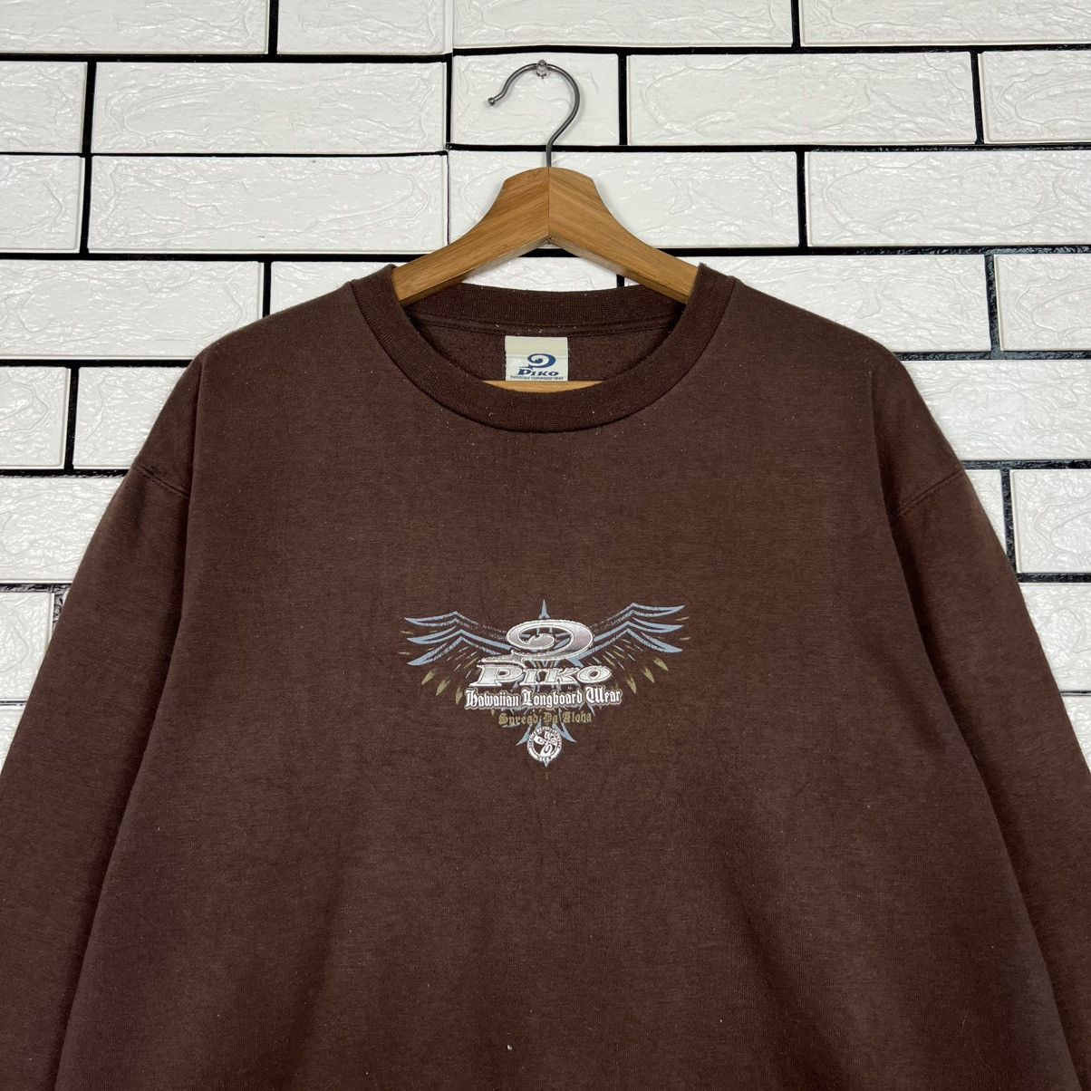Vintage PIKO Hawaiian Longboard Wear Big Logo Sweatshirt #4094-C186 Size US L / EU 52-54 / 3 - 5 Thumbnail
