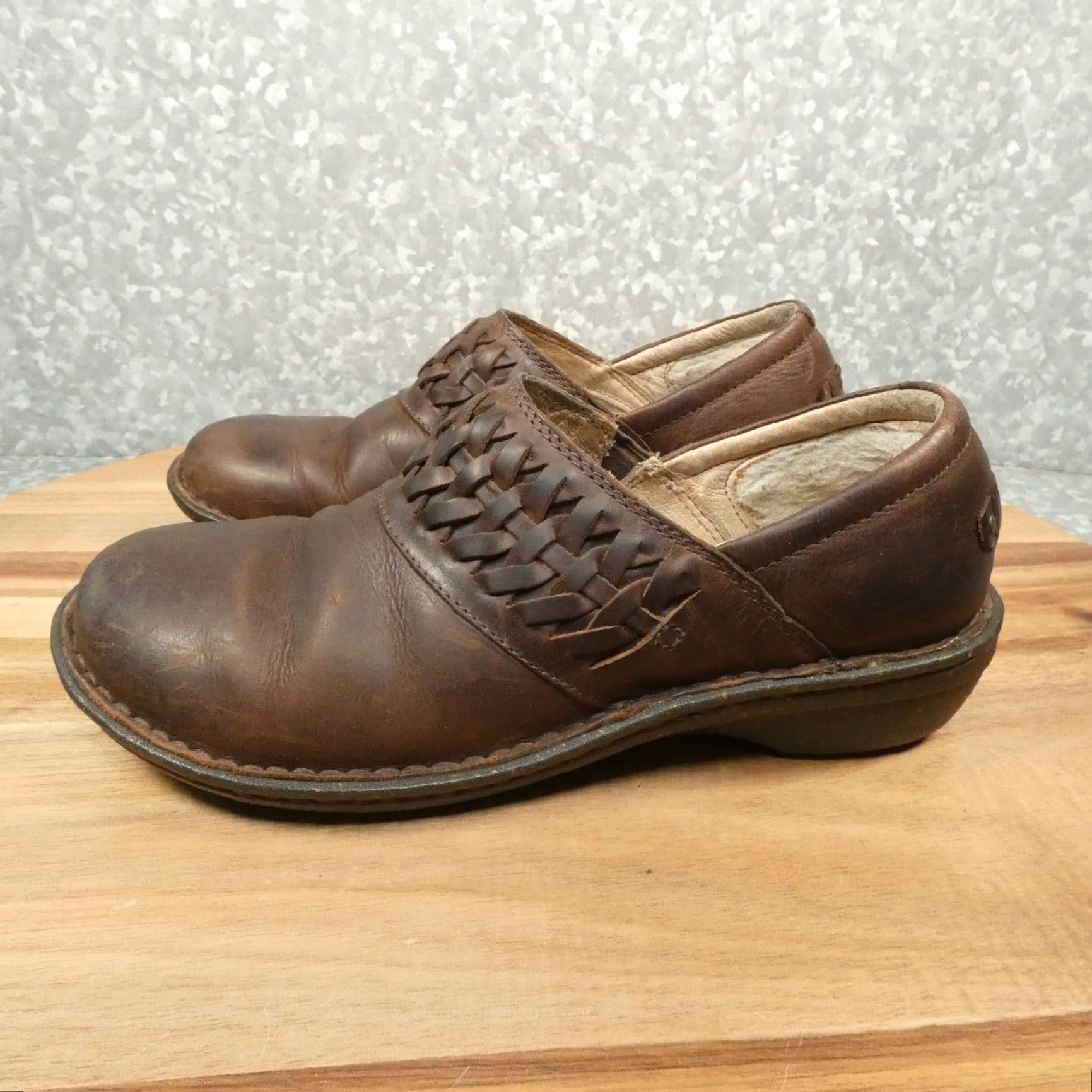 Ugg UGG Clogs Womens 9 Anila Brown Leather Block Heel Mules Fleece Lined 1005427 Size M / US 6-8 / IT 42-44 - 6 Thumbnail