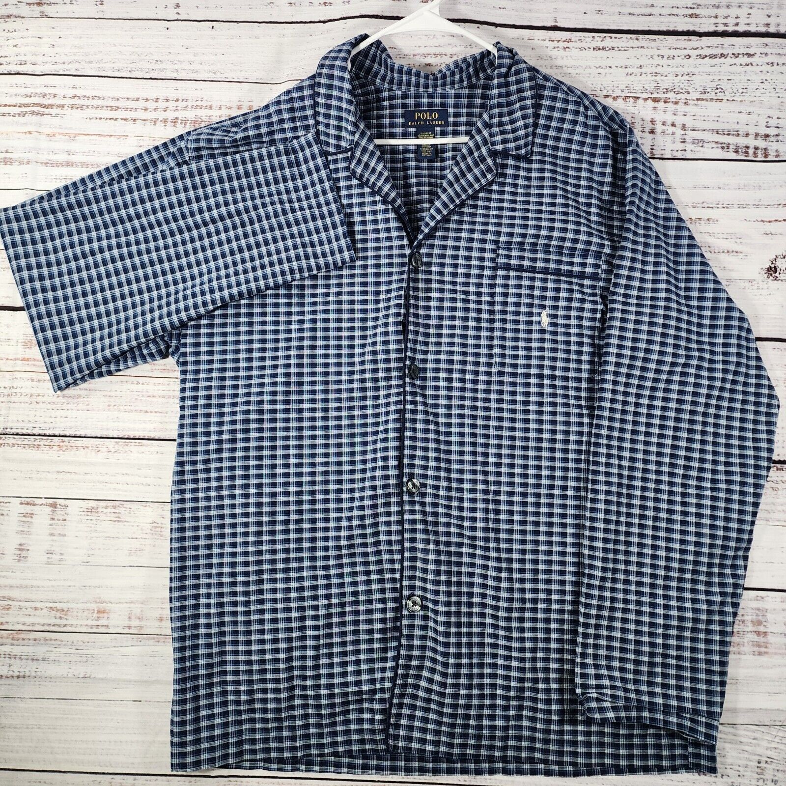 Polo Ralph Lauren Polo Ralph Lauren Cotton Sleep Shirt Pajama Top Plaid L Size US L / EU 52-54 / 3 - 1 Thumbnail